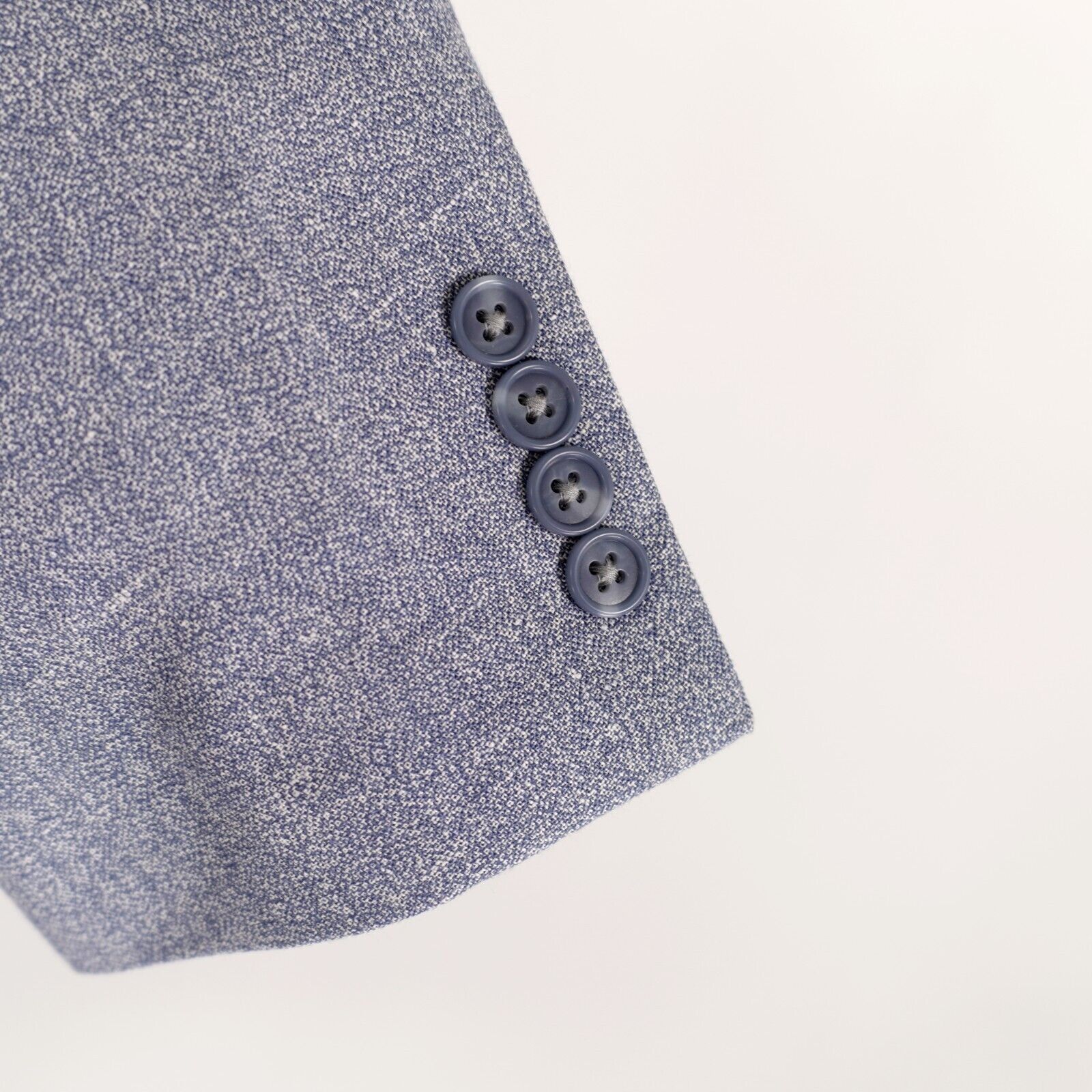 Jos. A. Bank Jos A Bank Linen Wool Blue Spec Tailored Fit 2 Button Blazer Size 40R - 4 Thumbnail