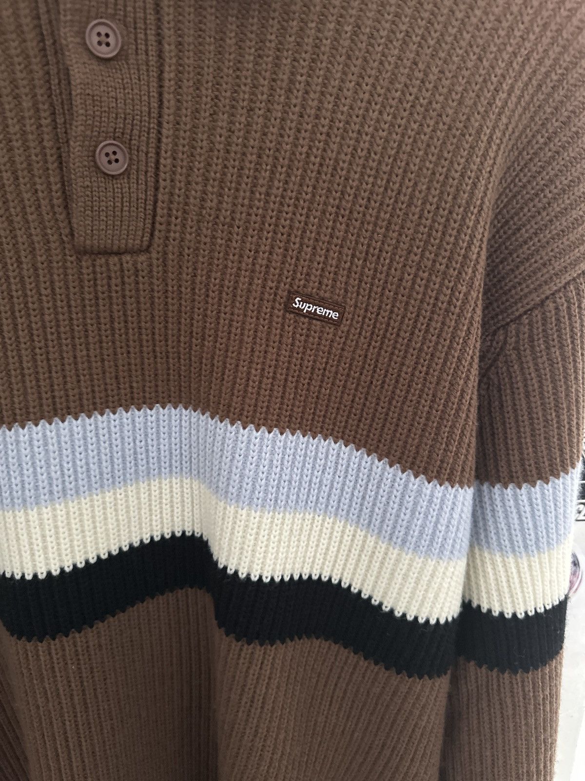 Supreme Supreme Small Box Logo Polo Sweater Size US M / EU 48-50 / 2 - 3 Thumbnail