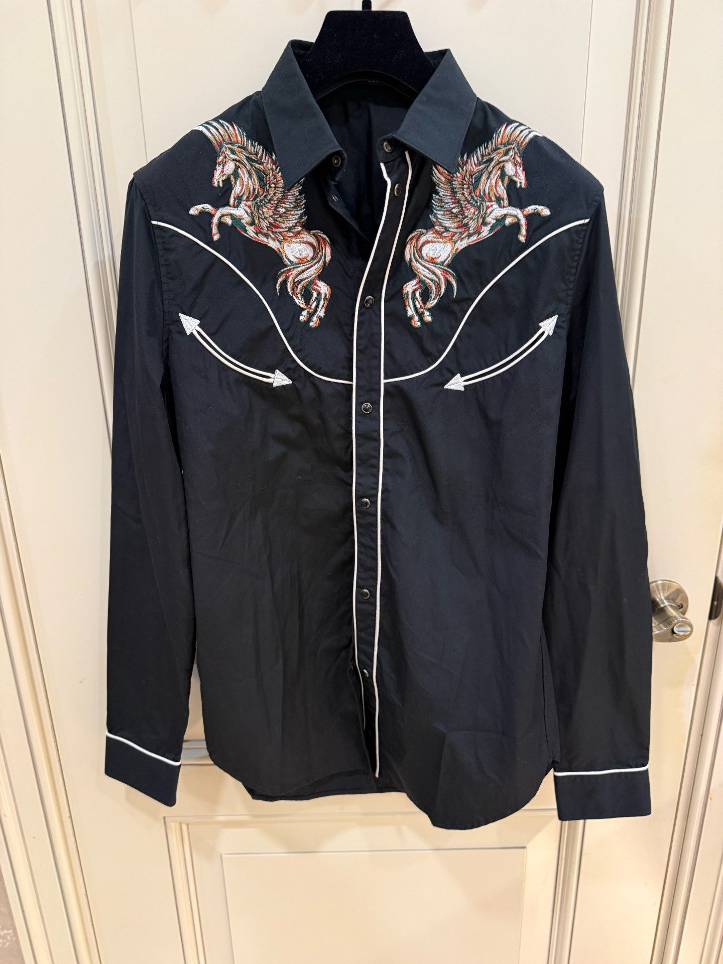 Roberto Cavalli Roberto Cavalli Embroidered Western Shirt Size US M / EU 48-50 / 2 - 1 Thumbnail