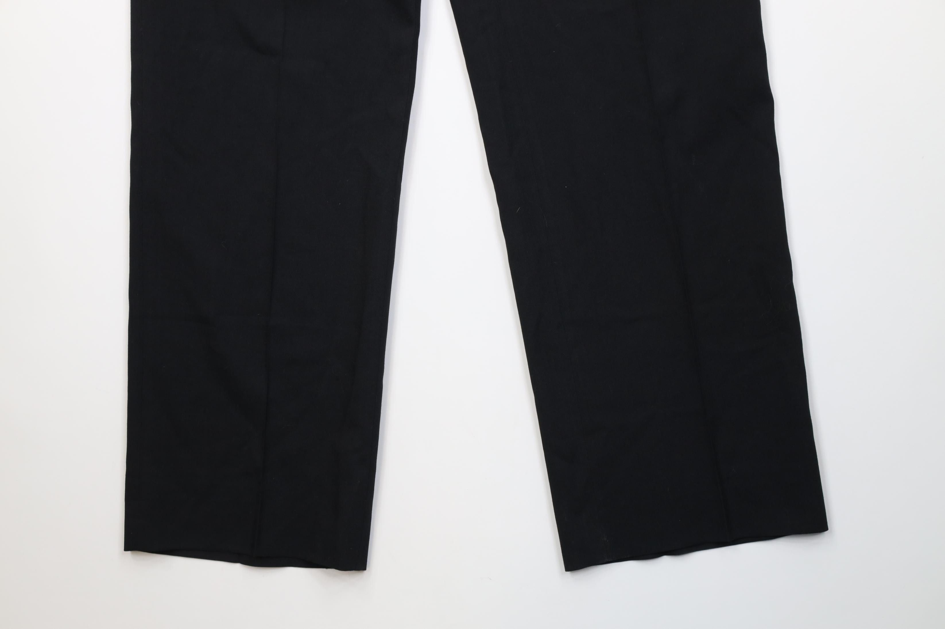 Vintage Vintage 90s Streetwear Wool Wide Leg Chino Pants Black USA Size US 38 / EU 54 - 4 Thumbnail