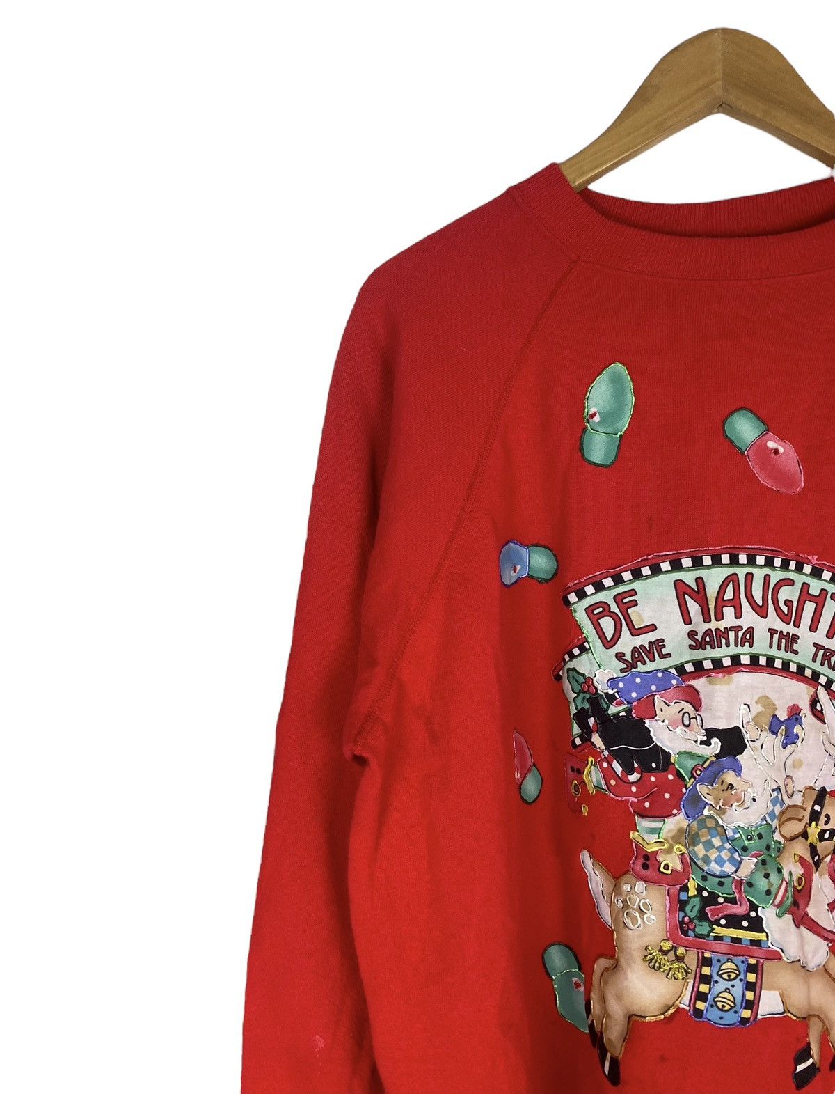 Vintage Vintage Be Naughty Save Santa The Trip Sweatshirt Size US XL / EU 56 / 4 - 5 Thumbnail