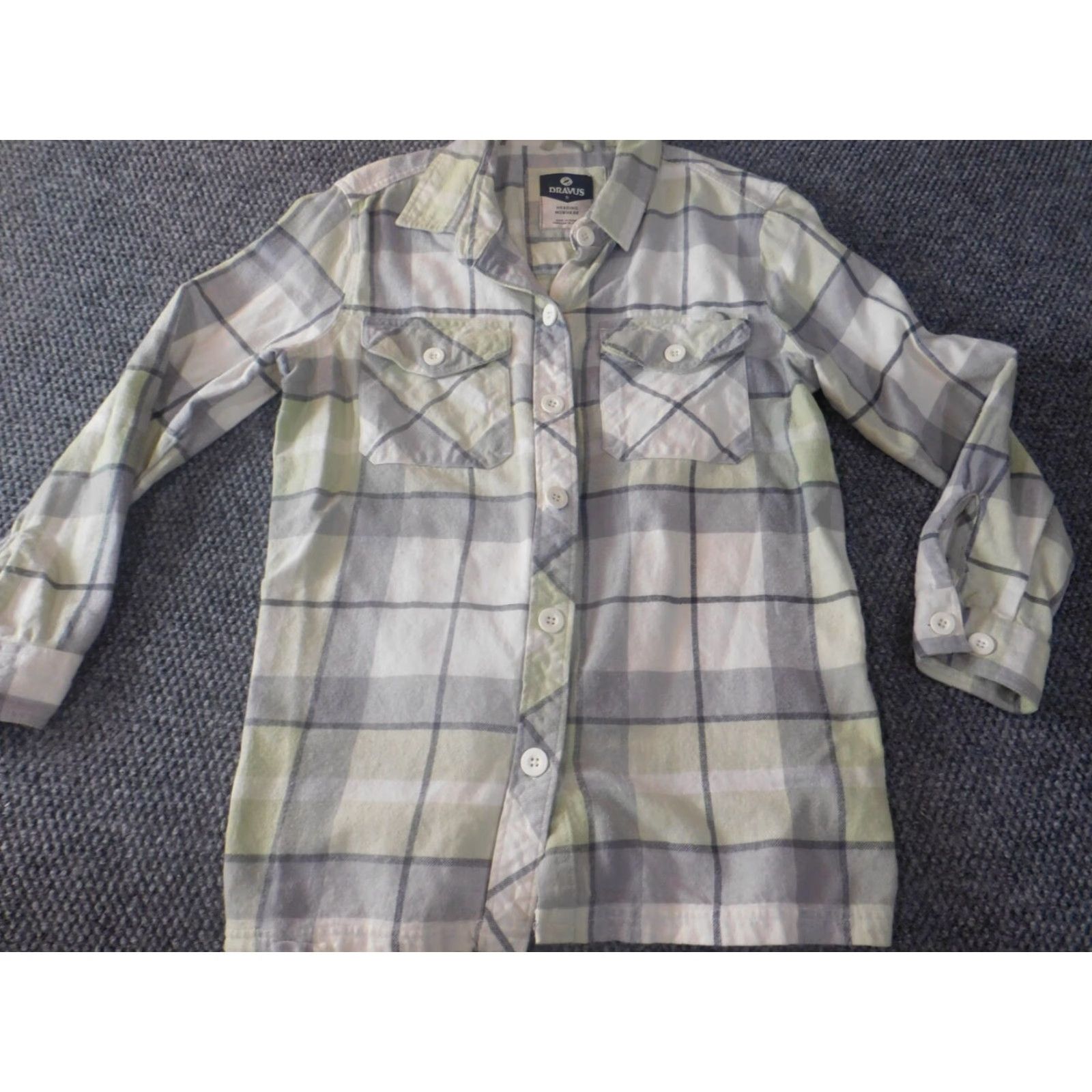 Vintage Dravus Shirt Men's Small Green Plaid Flannel Button-Down Long Sleeve Cotton Size US S / EU 44-46 / 1 - 2 Thumbnail