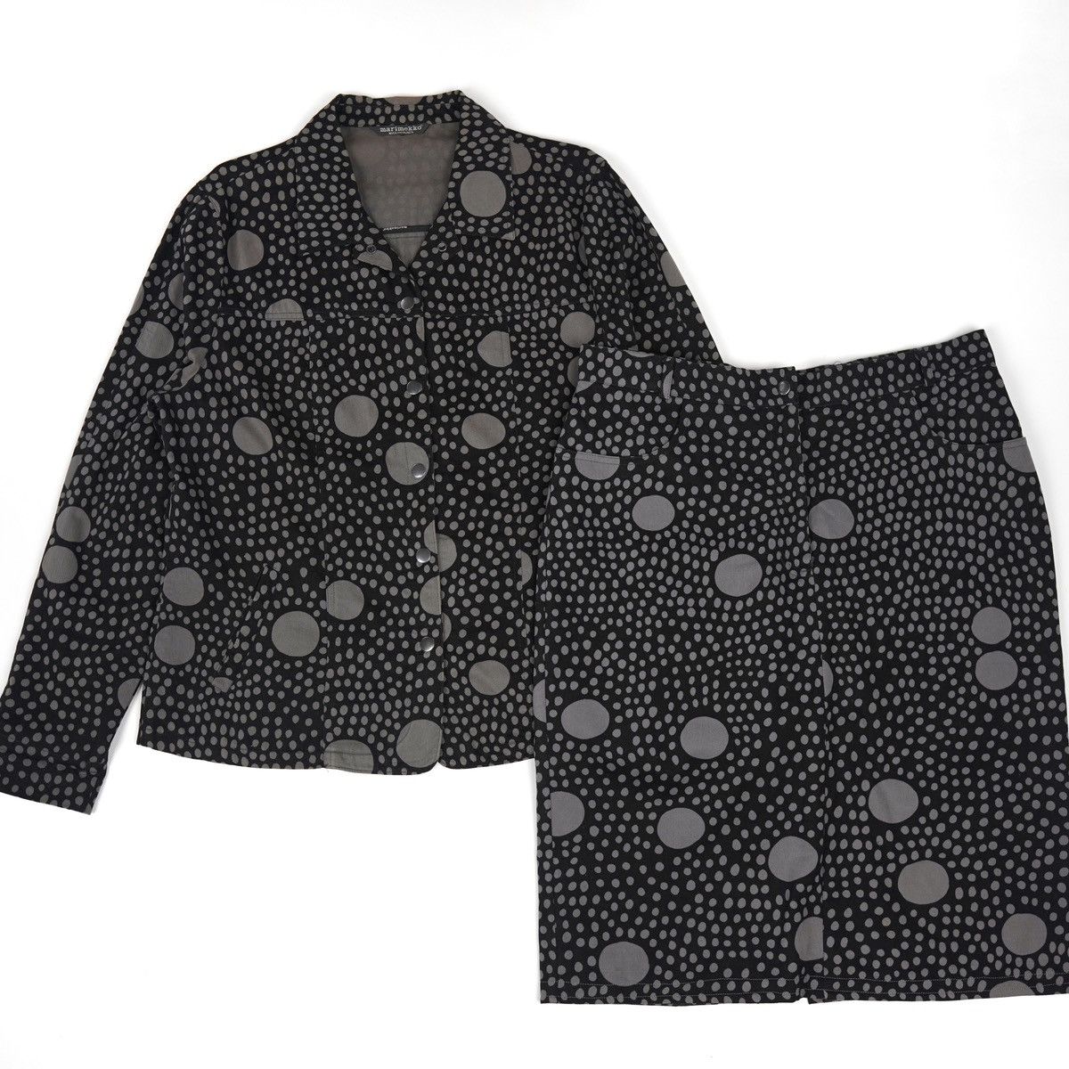 Marimekko Marimekko Mika Piirainen Vintage Polka Dot Suit Blazer Skirt Size M / US 6-8 / IT 42-44 - 2 Thumbnail
