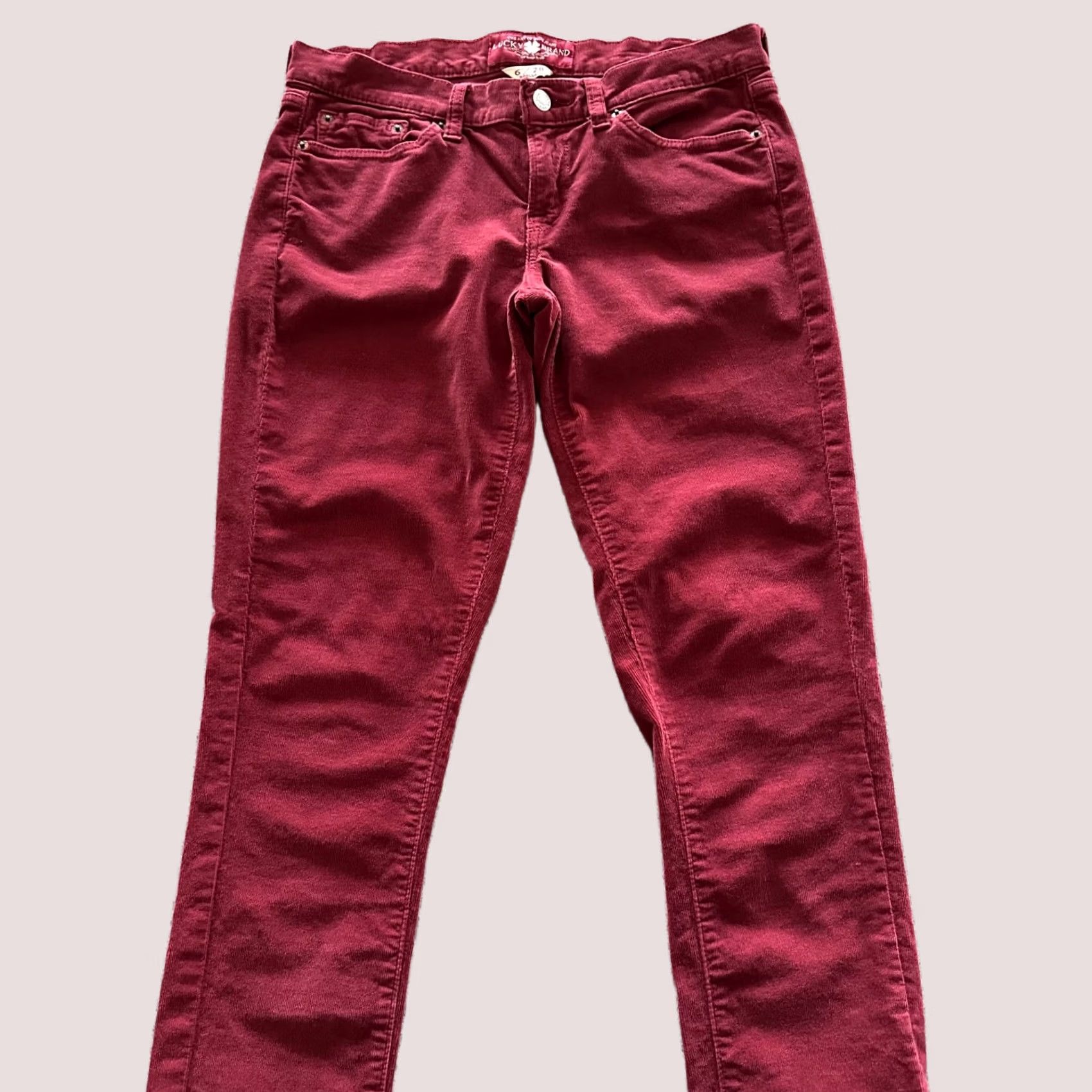Lucky Brand Lucky Brand Jeans Women’s Skinny Corduroy 6 Red 28x32 Stretch Regular Size 28" / US 6 / IT 42 - 1 Thumbnail