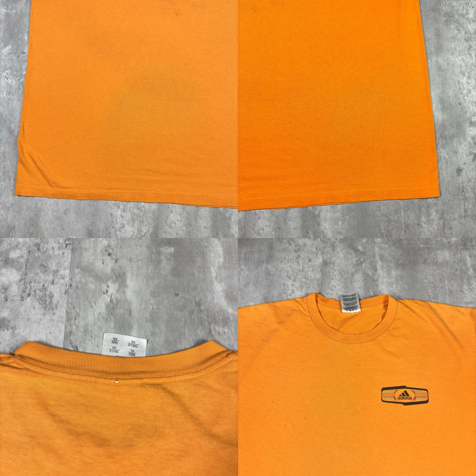 Adidas VINTAGE adidas T Shirt Orange Double Sided Logo Print Adult XL 90s Size US XL / EU 56 / 4 - 8 Thumbnail
