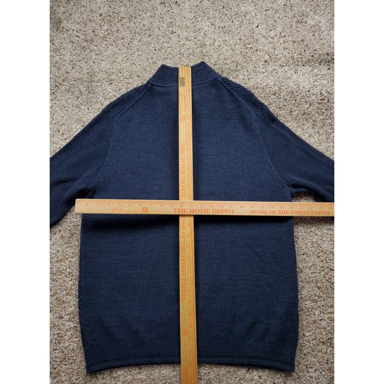 Tommy Bahama Tommy Bahama Sweater Mens Large Navy Blue Quarter Zip Pullover Diamond Knit 100% Pima Cotton Lightweight Classic Preppy Knit - Mens? Size US L / EU 52-54 / 3 - 7 Thumbnail