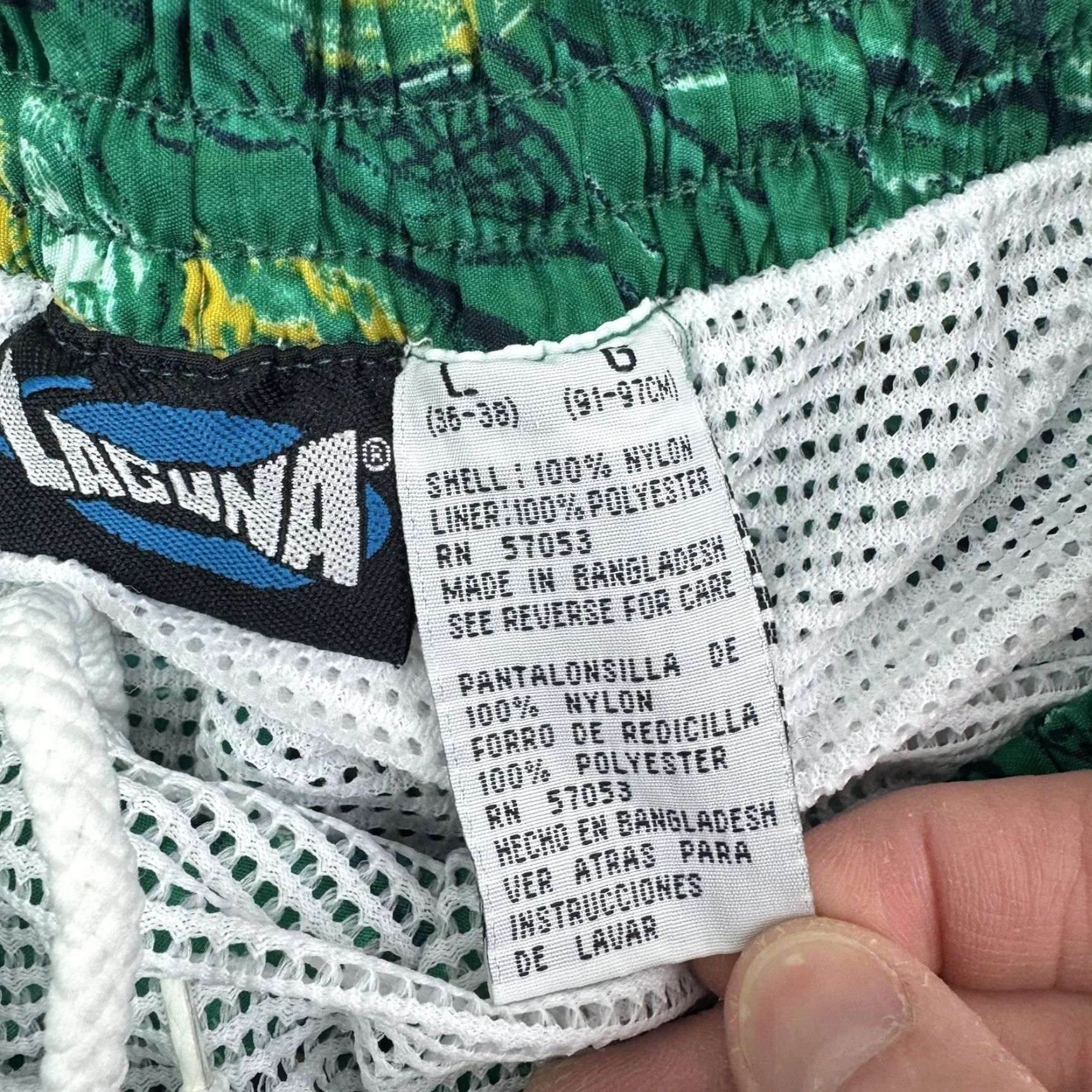 Vintage Vintage Laguna Swim Trunks Adult Large Green Tropical Swim Suit Shorts 90s Y2K Size US 33 - 5 Thumbnail
