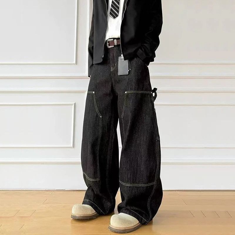 Jean Patchwork Casual Streetwear Jeans Size US 33 - 4 Thumbnail
