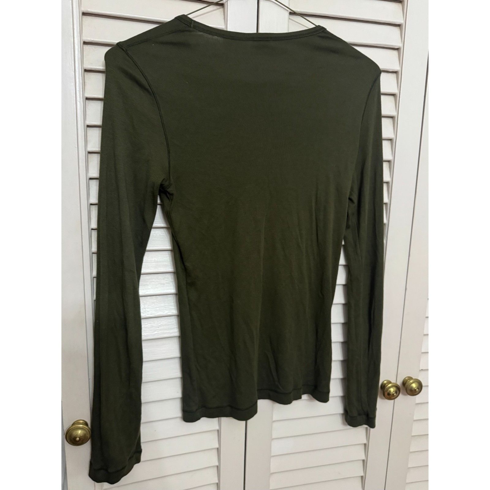 Splendid Splendid dark green long sleeve top shirt size large Size ONE SIZE - 4 Thumbnail