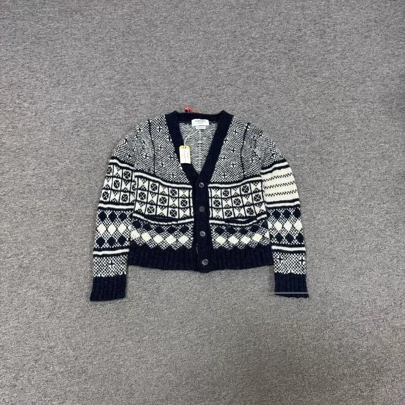 Thom Browne Thom Browne Fair Isle Wool Knit Cardigan Size US S / EU 44-46 / 1 - 1 Thumbnail