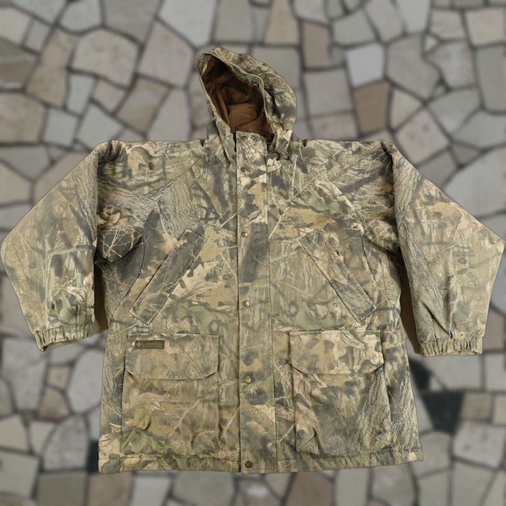 Vintage Columbia Jacket Mens Large Brown Camo Mossy Oak Breakup Quilted Hunting Coat Size US L / EU 52-54 / 3 - 1 Thumbnail
