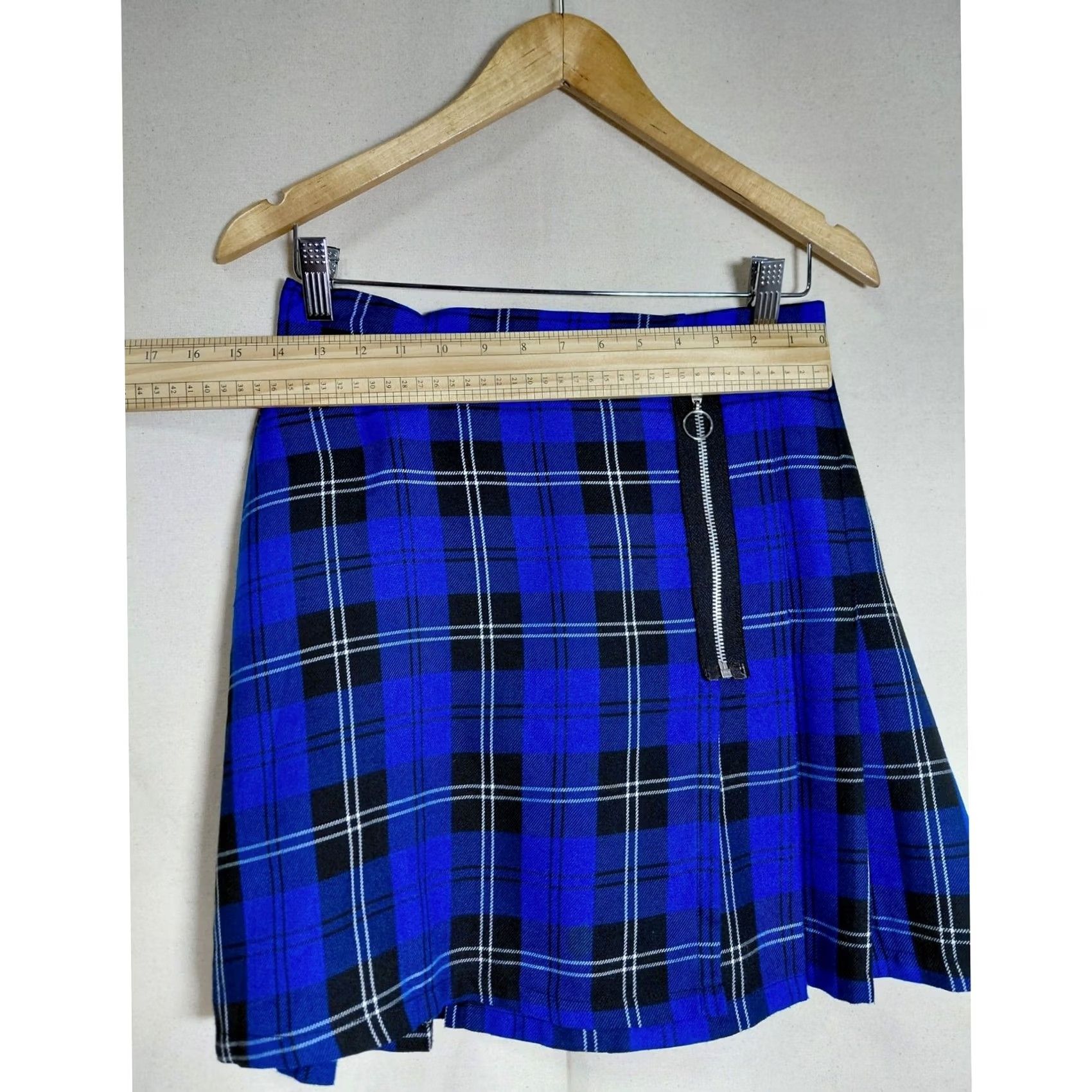 The Ragged Priest THE RAGGED PRIEST Blue Plaid Skirt Women Size M Size 32" / US 10 / IT 46 - 6 Thumbnail