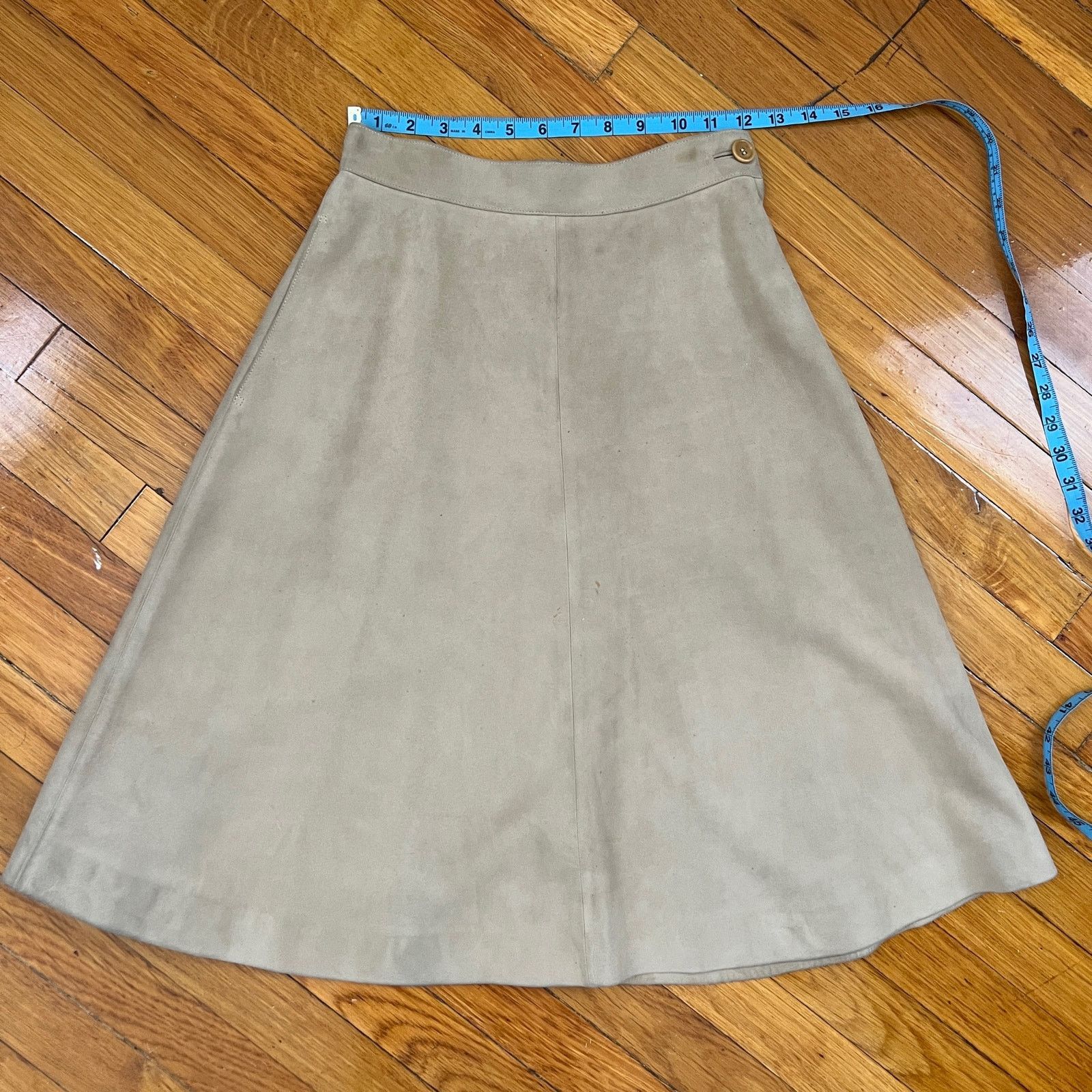Loewe LOEWE Classic A Line Suede Tan Skirt Size 38 (XS / 0-2 US) Size 24" / US 00 / IT 34 - 12 Thumbnail
