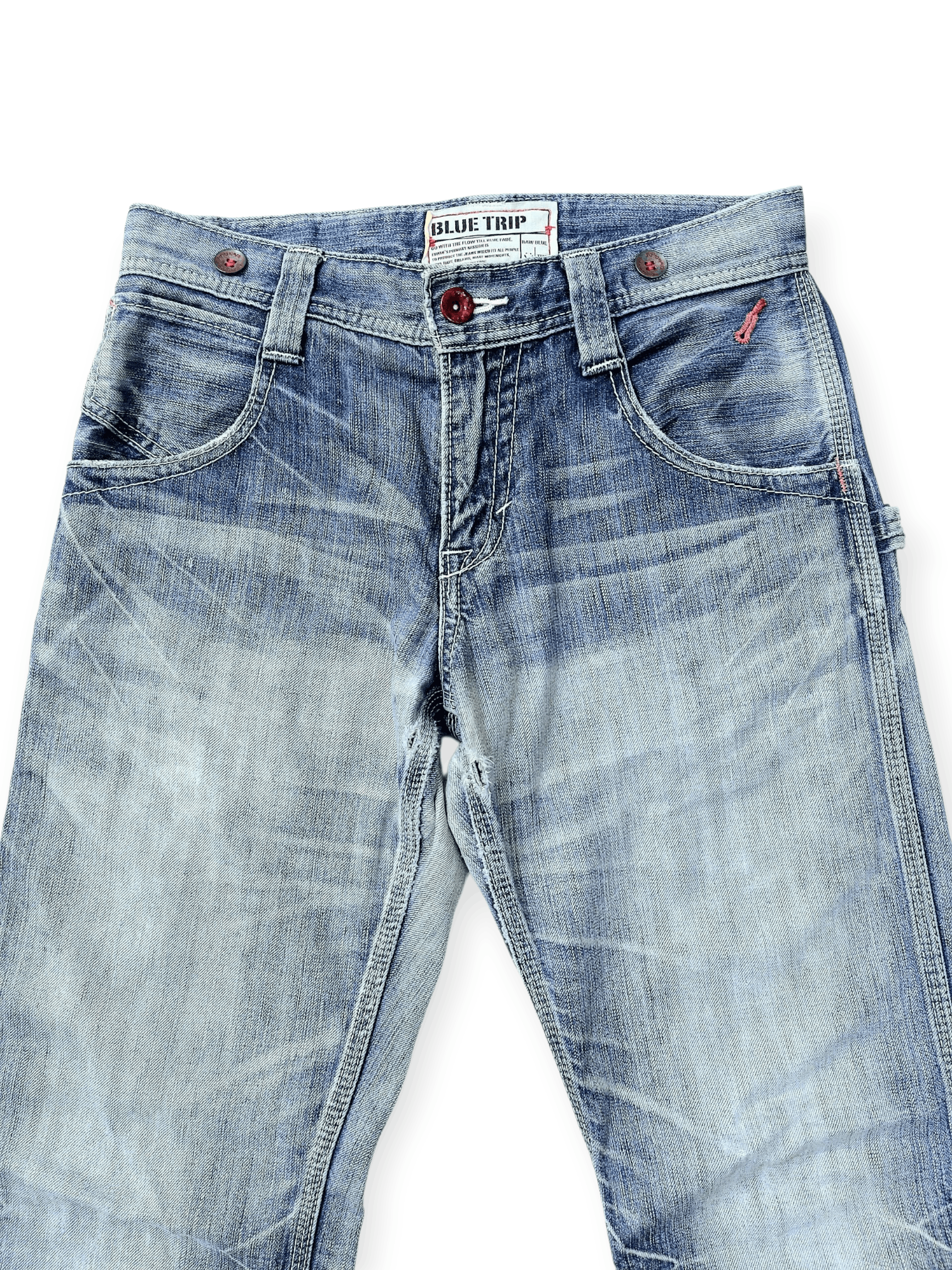Edwin Edwin Retro Blue trip Buckle Back Unique Pocket Denim Size US 30 / EU 46 - 5 Thumbnail