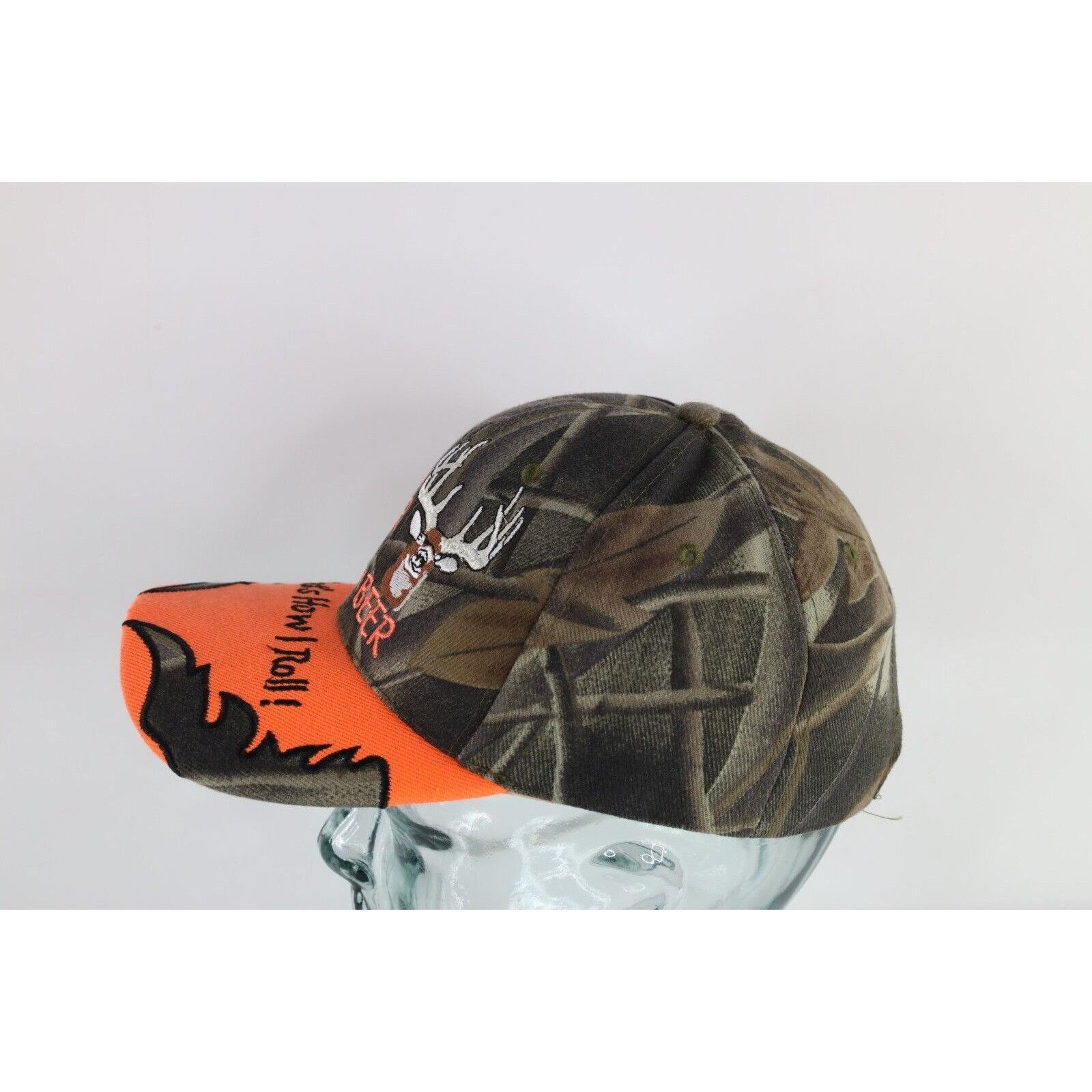 Vintage Vintage Tribal Camouflage Shooting Deer & Drinking Hat Size ONE SIZE - 4 Thumbnail