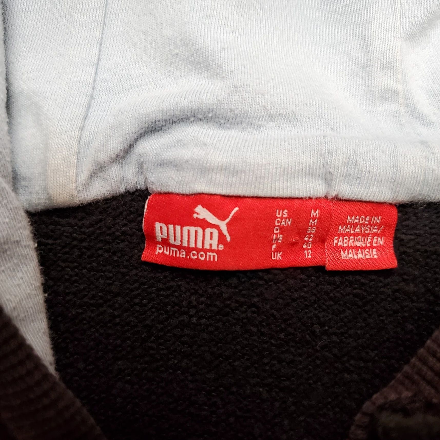 Puma VINTAGE Puma Hoodie Womens M Black Hooded Center Big Logo Sweatshirt Casual Outdoor Mens Womens Girls Boys Size M / US 6-8 / IT 42-44 - 4 Thumbnail