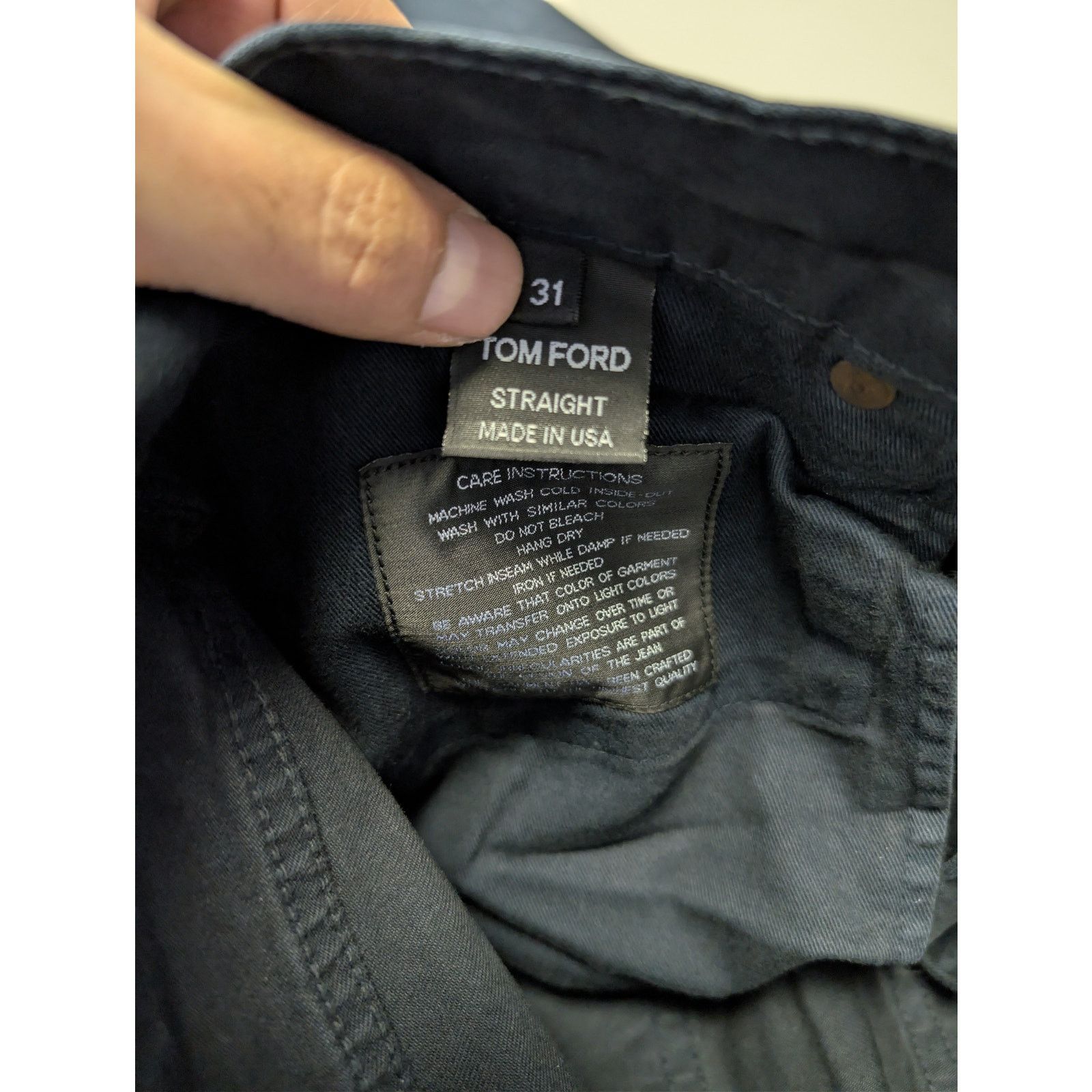 Tom Ford o1rshd1 Straight Fit Denim Jeans Size US 31 - 16 Thumbnail