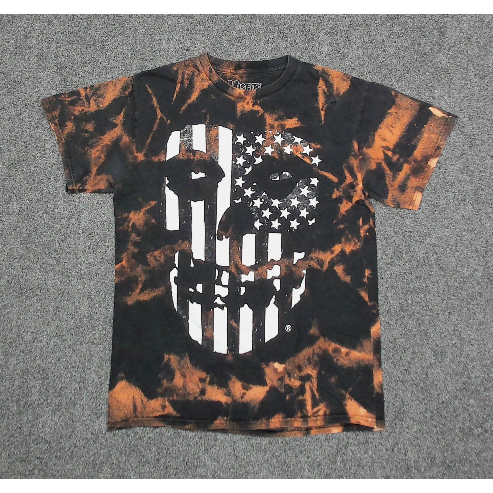 Misfits Misfits Crimson Ghost Flag Custom Bleach Reverse Tie-Dye Tee Size US M / EU 48-50 / 2 - 3 Thumbnail