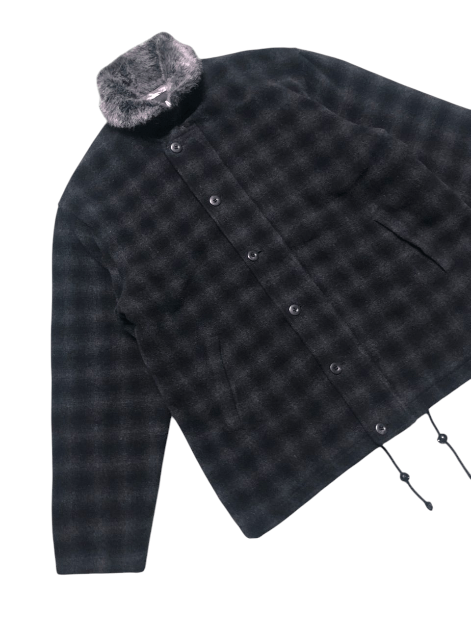Japanese Brand × Van × Vintage Vintage Van Jac Shadow Plaid Wool Jacket Fur Collar Size US L / EU 52-54 / 3 - 7 Thumbnail