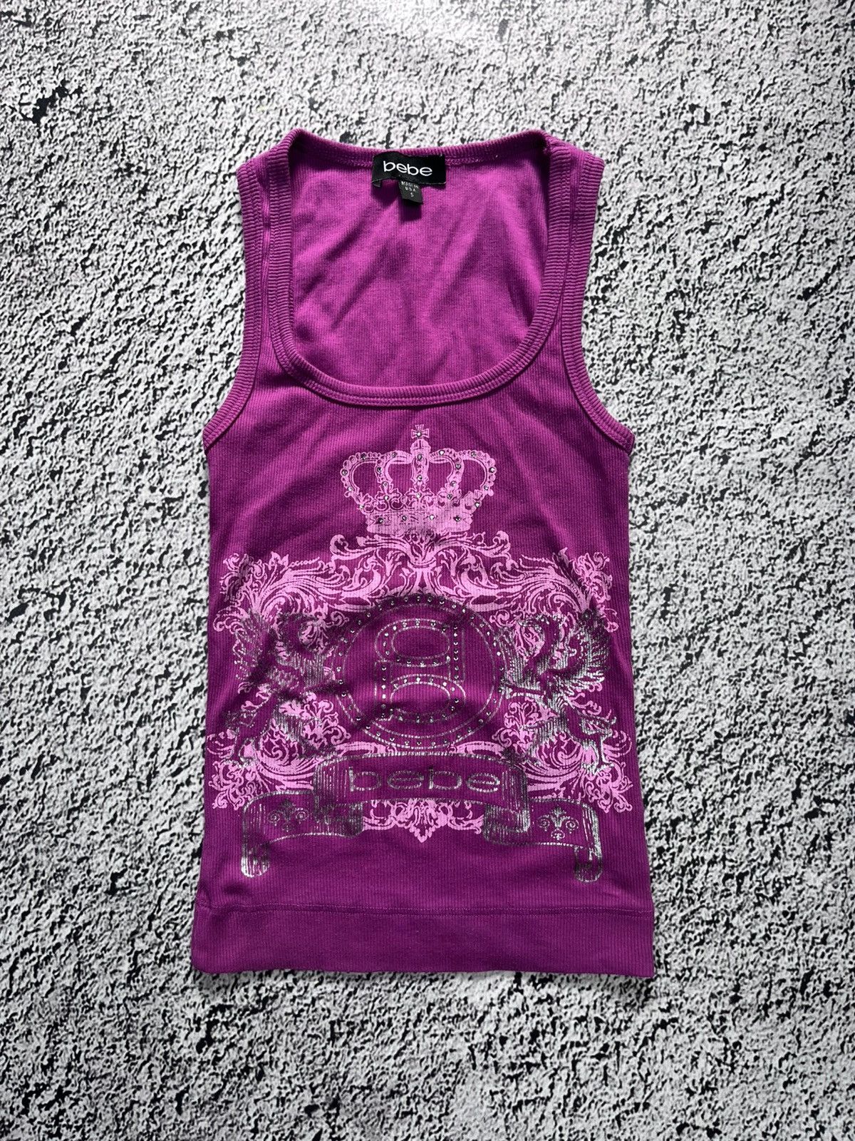 BEBE USA vintage logo tank top size S