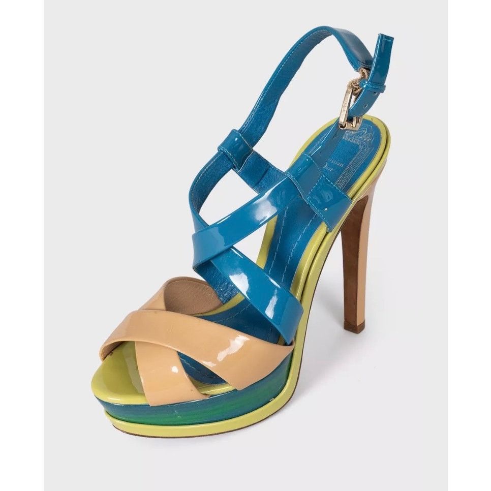 Dior Christian Dior Leather Open-Toe High Heel Sandals - EU 36.5 Size US 5.5 / IT 35.5 - 4 Thumbnail