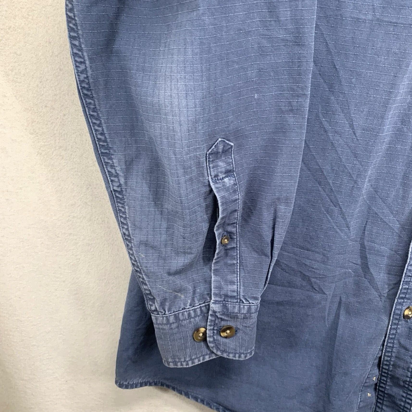 Vintage VINTAGE L.L. Bean Heavyweight Rip-Stop Cotton Button-Up Shirt LT Blue Camo Outdoor Classic Mens Size US L / EU 52-54 / 3 - 5 Thumbnail
