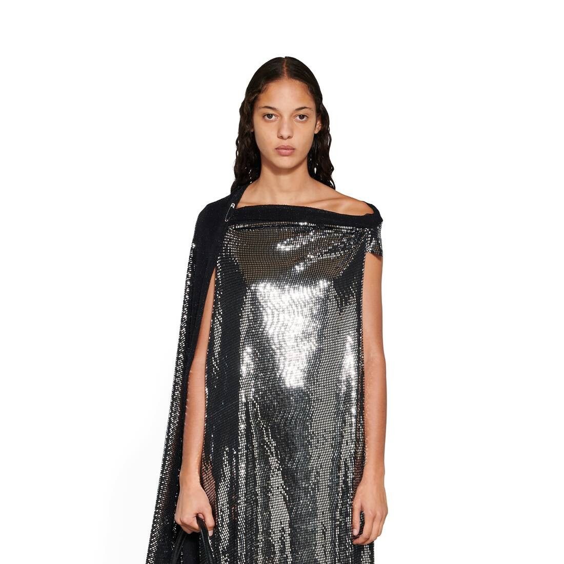 Balenciaga o1s1rm0825 Minimal Gown in Black Size XS / US 0-2 / IT 36-38 - 5 Thumbnail