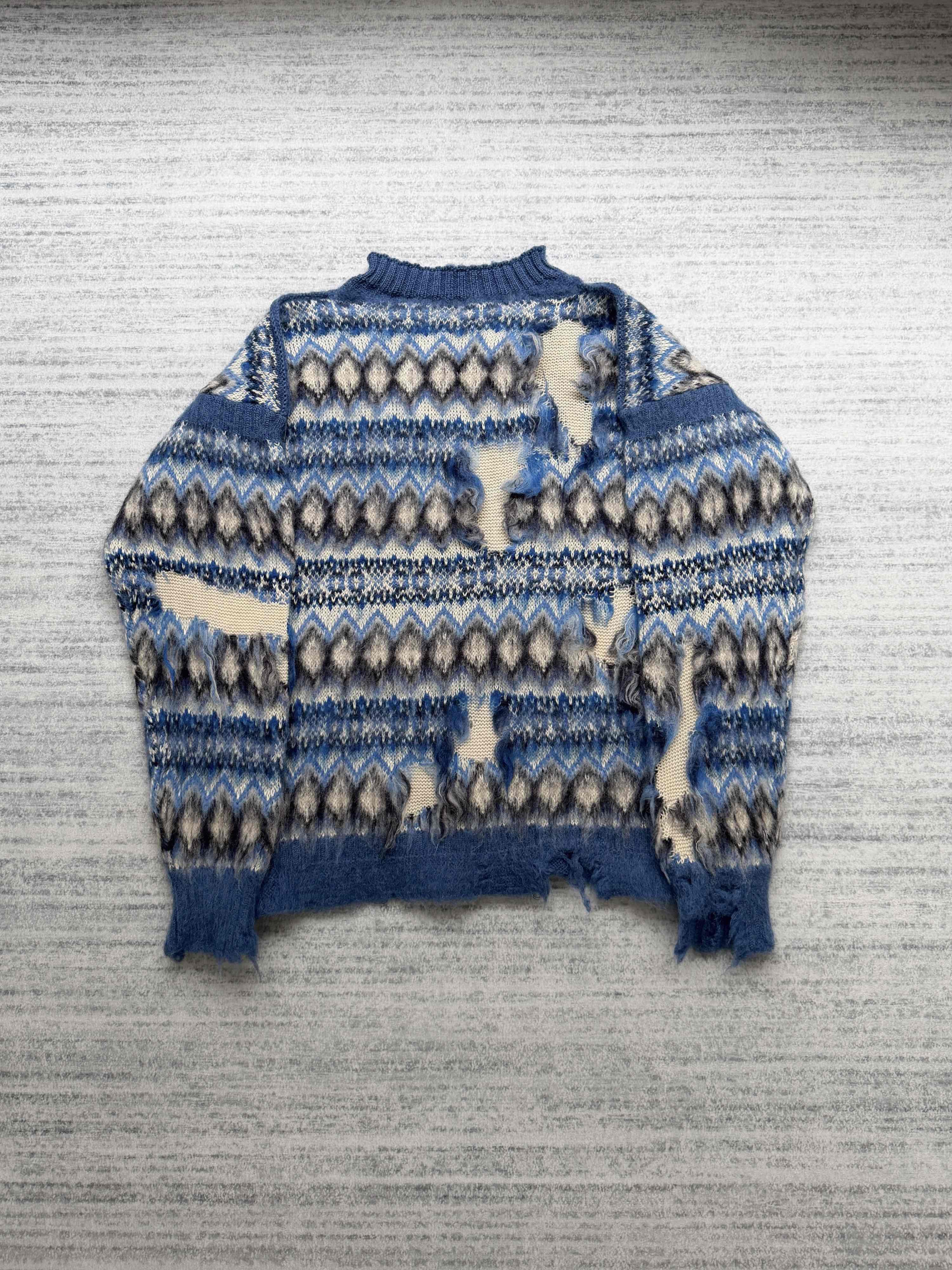 Maison Margiela Maison Margiela Distressed Diamond Sweater Size S Size S / US 4 / IT 40 - 1 Thumbnail