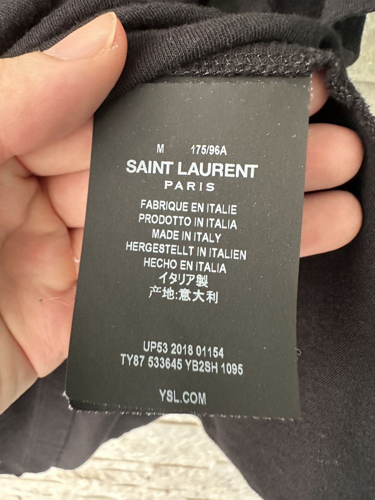 Saint Laurent Paris Saint Laurent Eiffel tower lady T-shirt Size US M / EU 48-50 / 2 - 3 Thumbnail