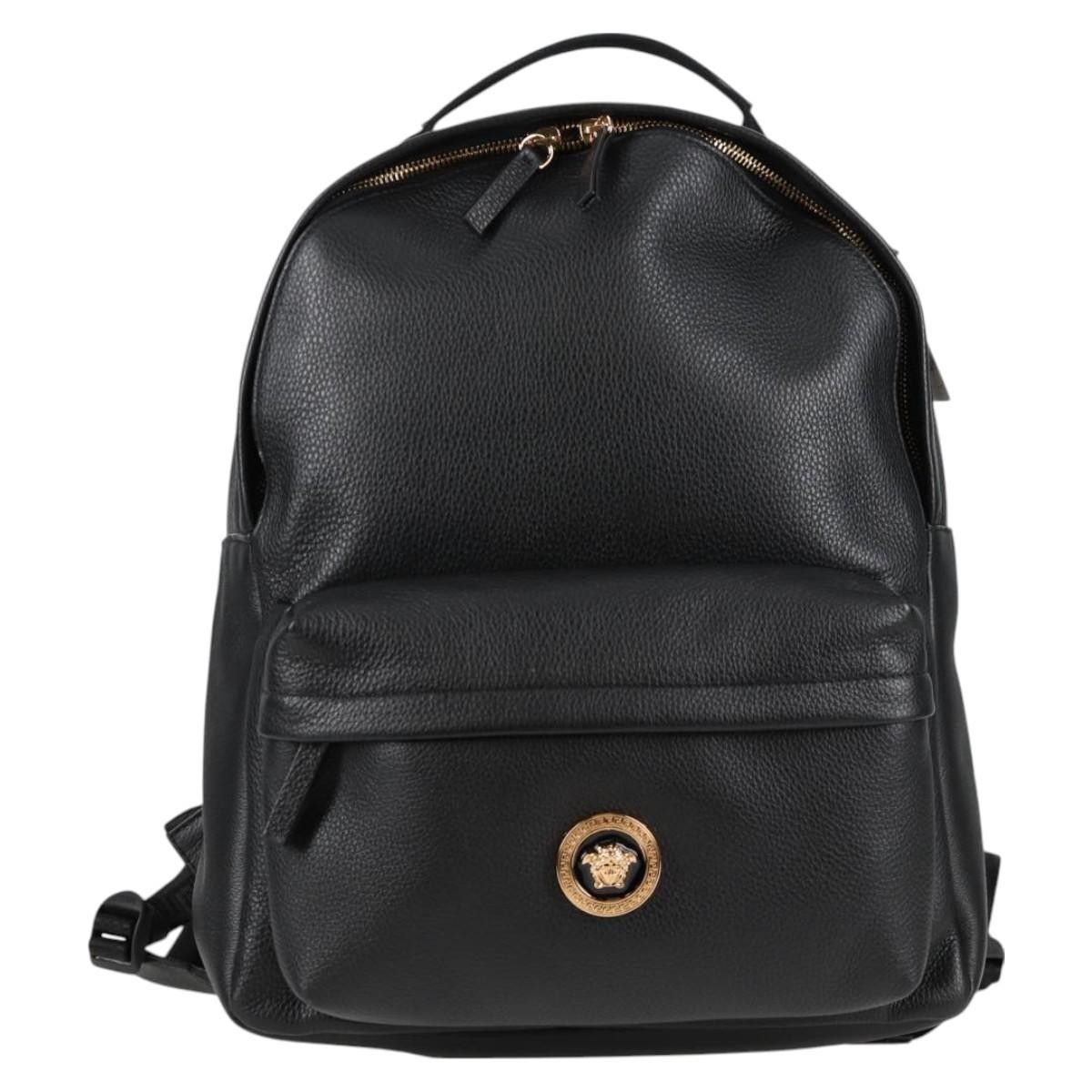 Versace Versace Medusa Zip Backpack Leather Size ONE SIZE - 1 Thumbnail