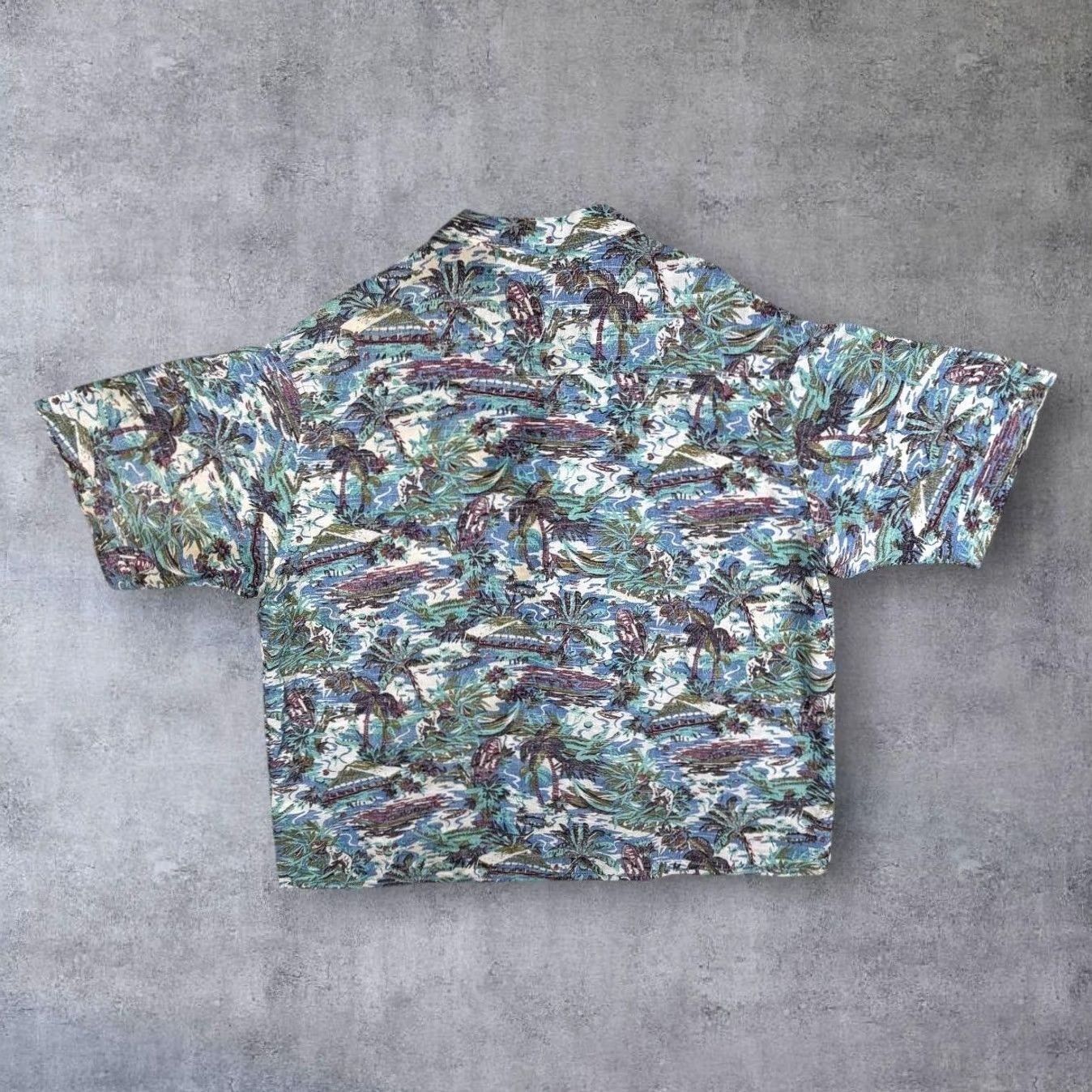 Element Element Hawaiian Tropical Pattern Cotton Linen Short Sleeve Shirt XL Men Multicoloured Button-Up Casual Shirt Size US XL / EU 56 / 4 - 2 Thumbnail
