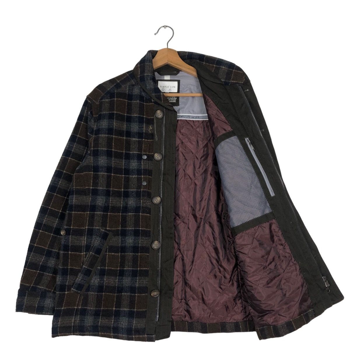 Japanese Brand 🔥Vintage Wool Jacket Simple Life Tartan Design Issey Miyake Size US L / EU 52-54 / 3 - 11 Thumbnail