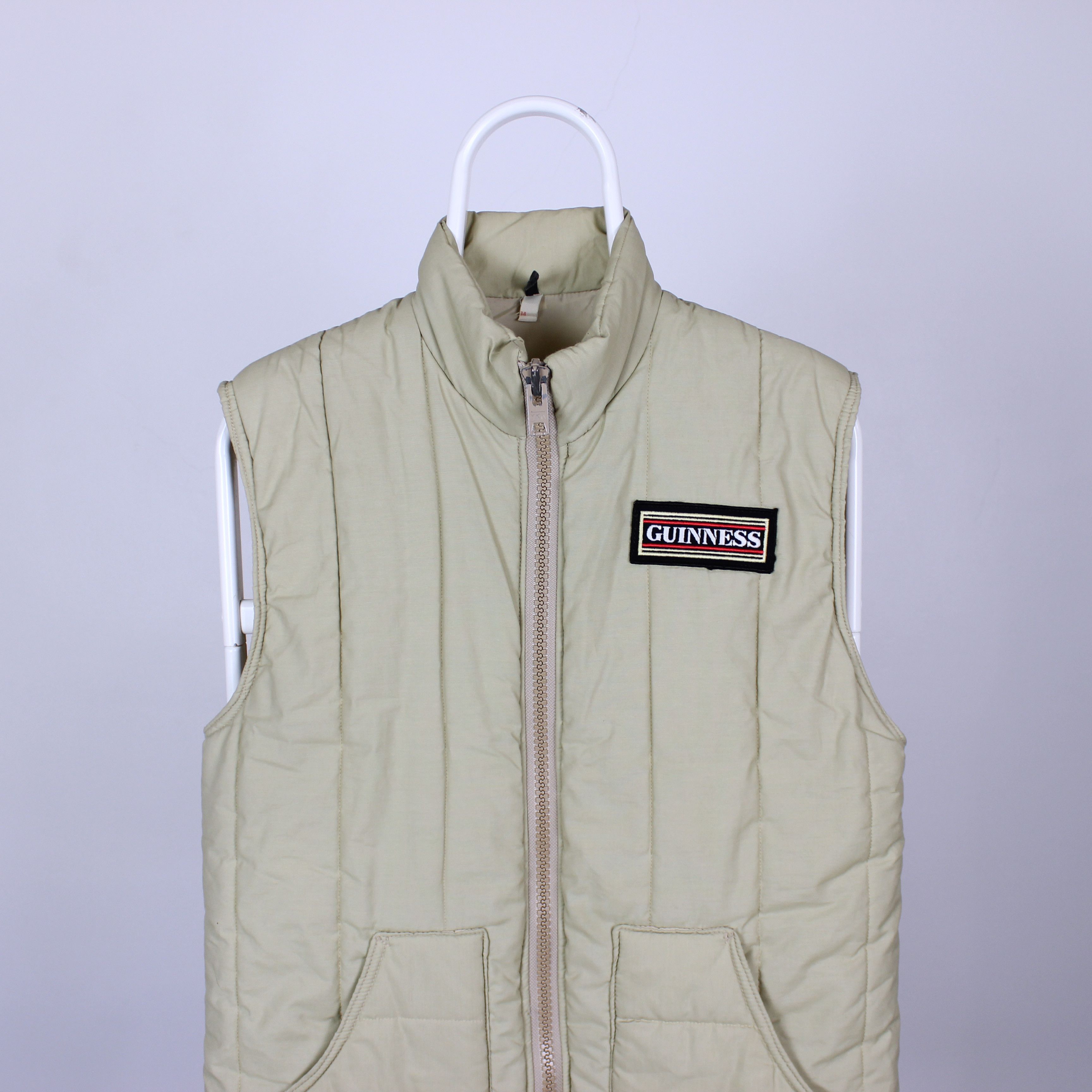 Vintage Guinness vest gilet S M Beige YKK Scottland Size US M / EU 48-50 / 2 - 1 Thumbnail