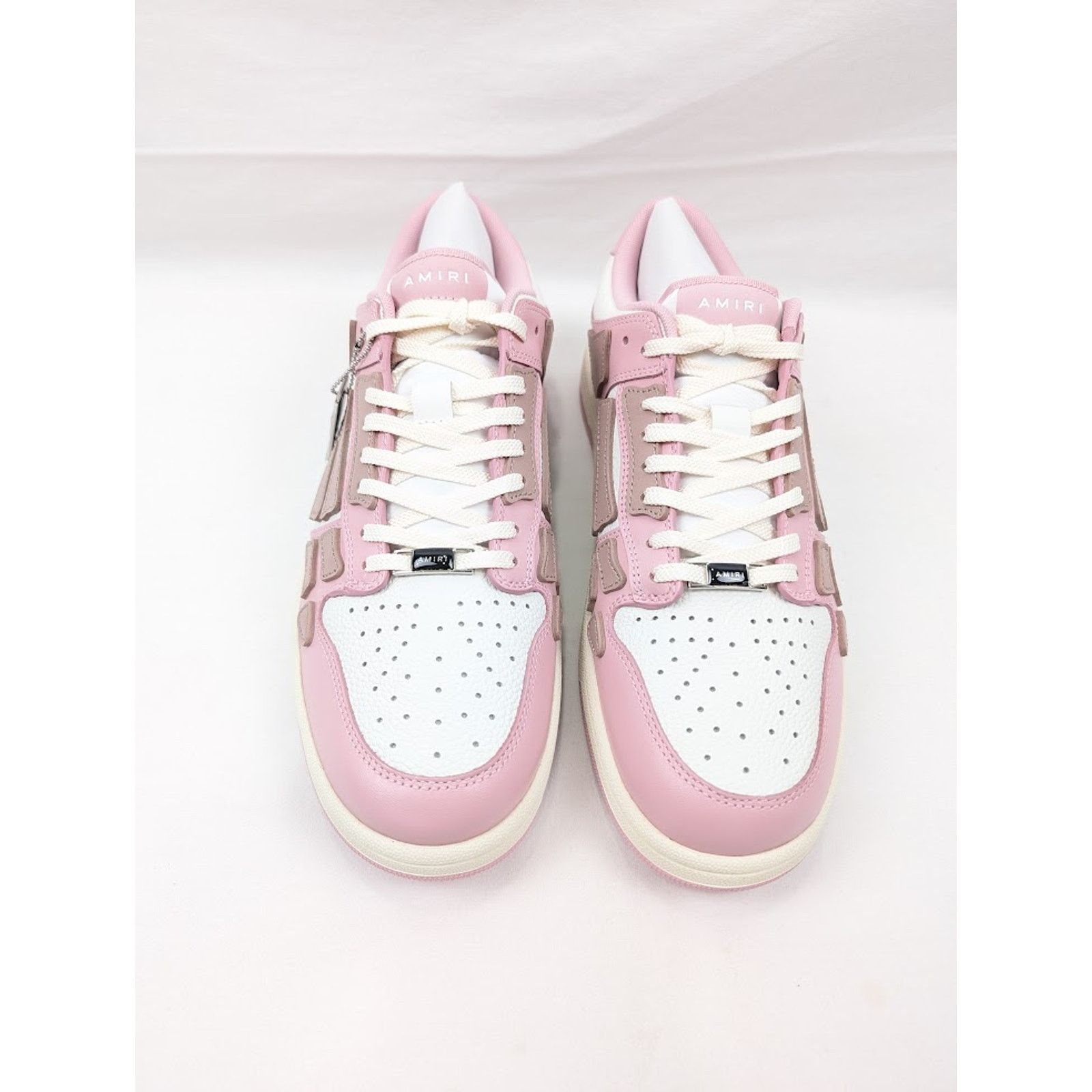 Amiri o1rshd1 Skelton Low-Top Sneakers in Rose Pink/White Size US 13 / EU 46 - 16 Thumbnail