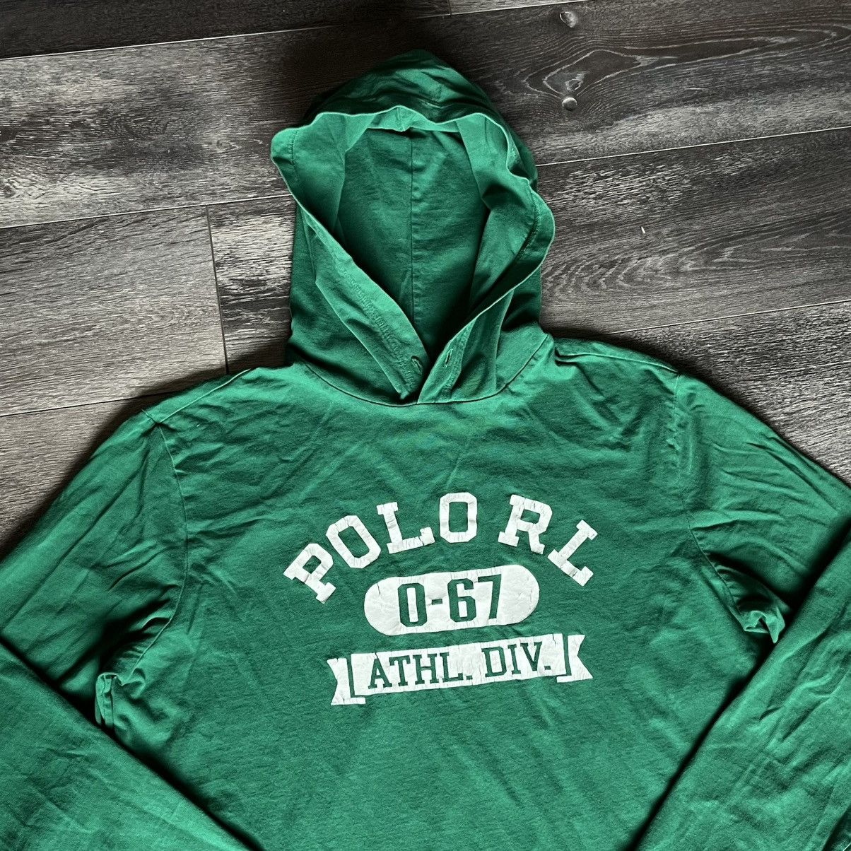 Polo Ralph Lauren Vintage Polo Ralph Lauren Varsity Logo Longsleeve Hoodie Tee Size US M / EU 48-50 / 2 - 3 Thumbnail