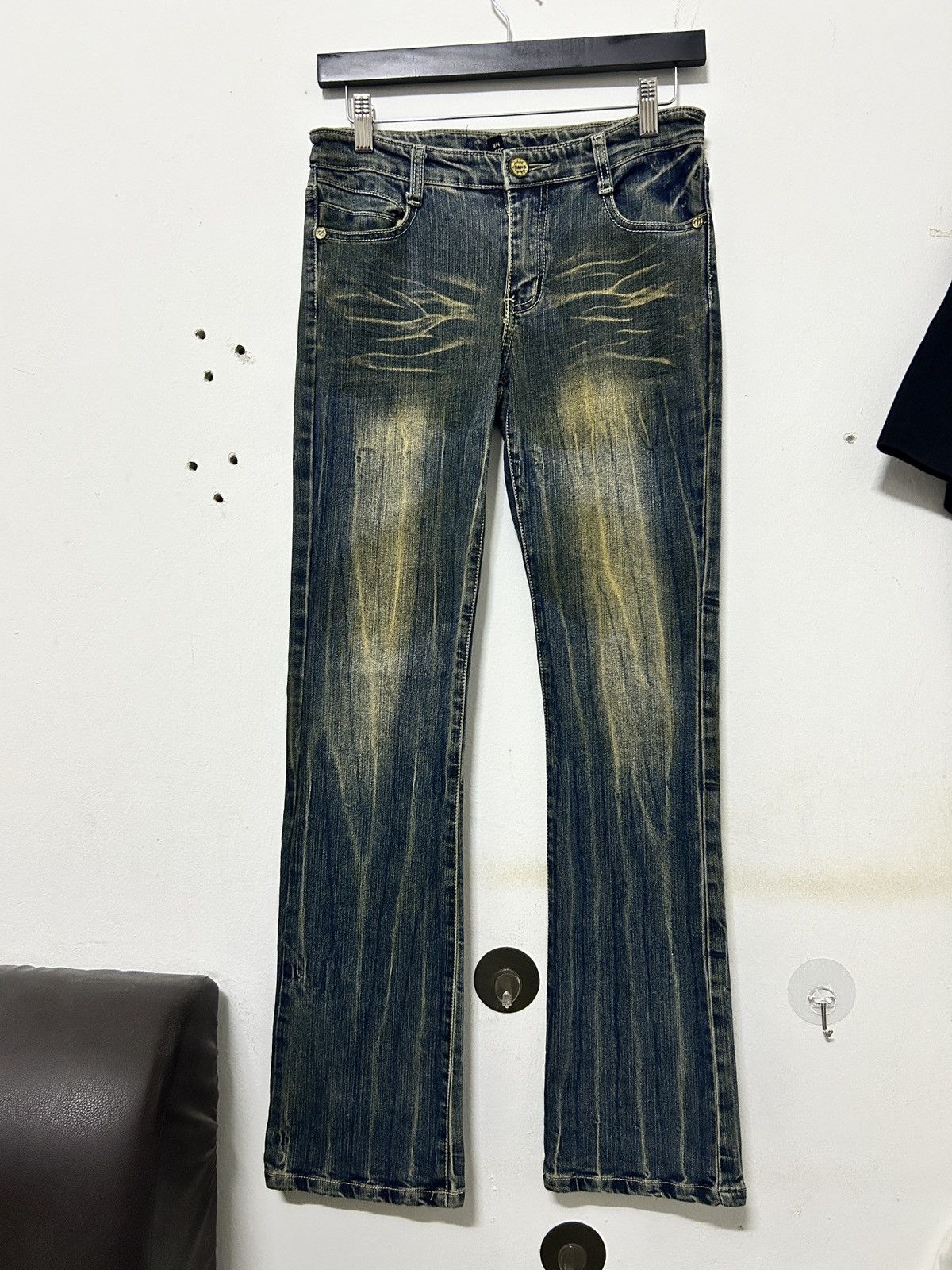 If Six Was Nine × Japanese Brand × Le Grande Bleu (L.G.B.) Just Me Flare Jeans Sick Faded Mudwash Vitntage Style Size 28" / US 6 / IT 42 - 1 Thumbnail