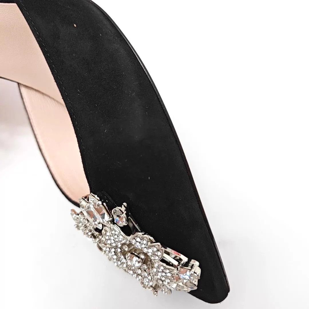 Roger Vivier RV Crystal Buckle Heeled Sandals 39 Size US 8.5 / IT 38.5 - 7 Thumbnail