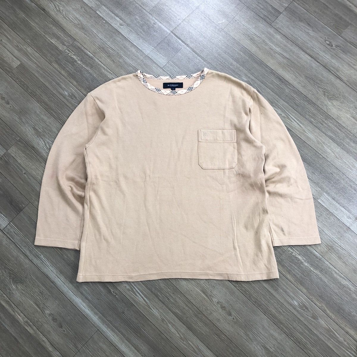 Burberry × Designer × Vintage Vintage Burberry London Pocket Small Logo Longsleeve Size US M / EU 48-50 / 2 - 1 Thumbnail