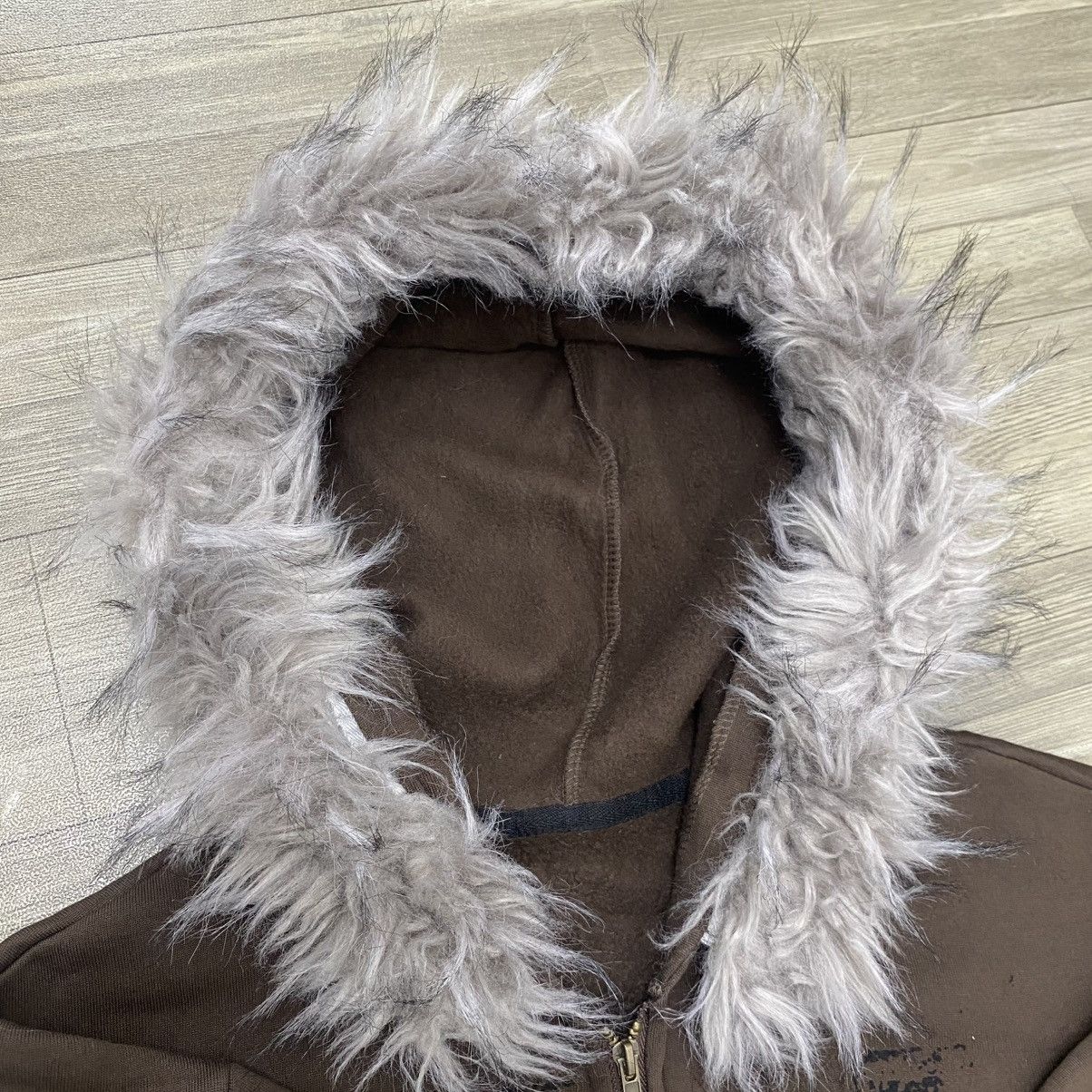 Hysteric Glamour × If Six Was Nine × Le Grande Bleu (L.G.B.) Shein Zipper Fur Hoodie ifsixwasnine lgb style brown Size US M / EU 48-50 / 2 - 6 Thumbnail