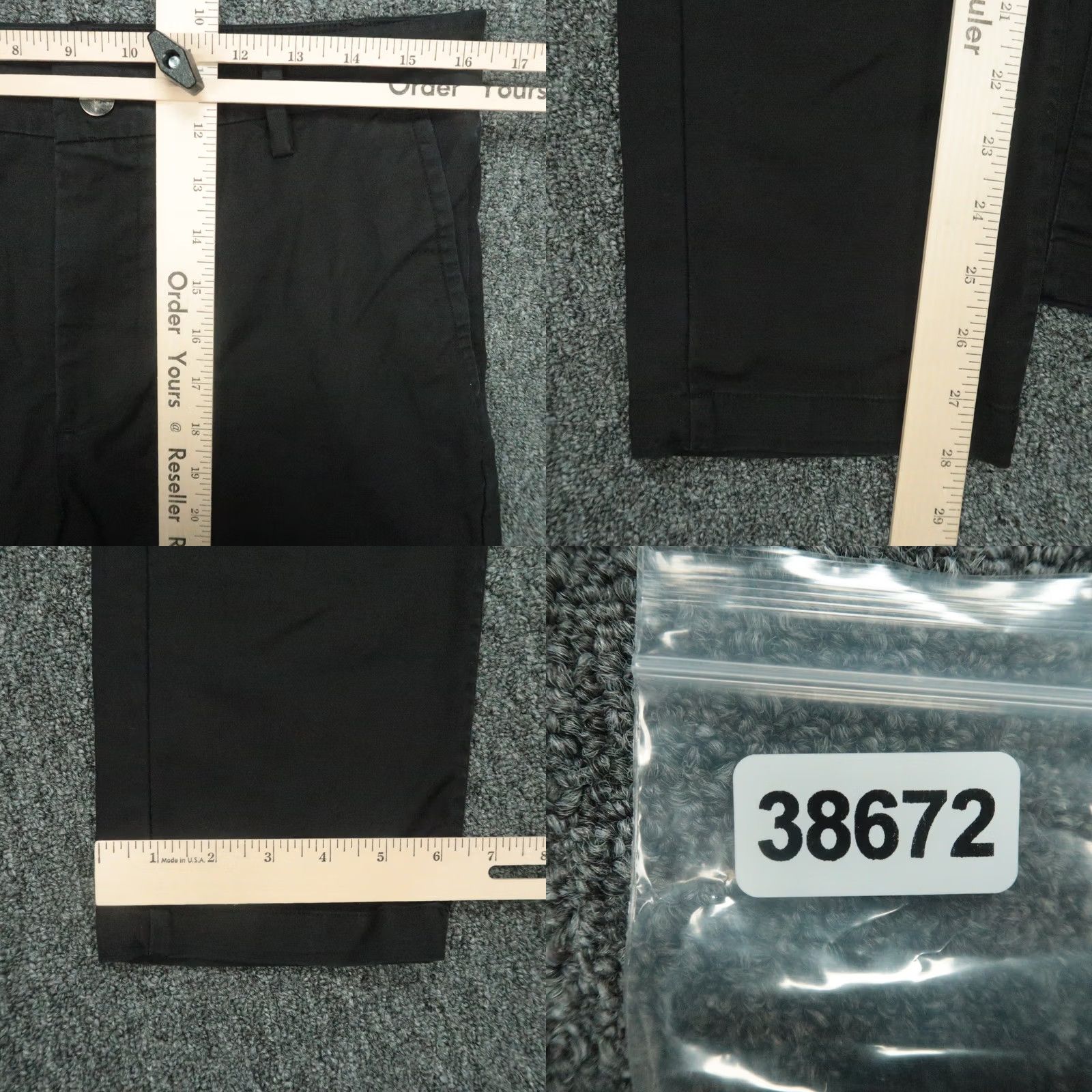 Vintage LRD Pants Mens 32x28 Black Performance Zip Pocket Stretch Trouser Chino Pants Regular Slashed Pockets Straight 28in Inseam Casual Workwear Mens Size US 32 / EU 48 - 8 Thumbnail