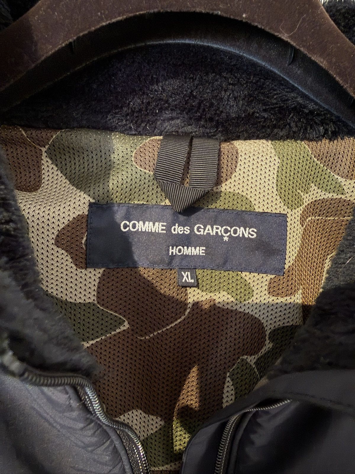 Comme des Garcons Comme des Garçons Homme Fleece Panel Zip Jacket Size US XL / EU 56 / 4 - 6 Thumbnail