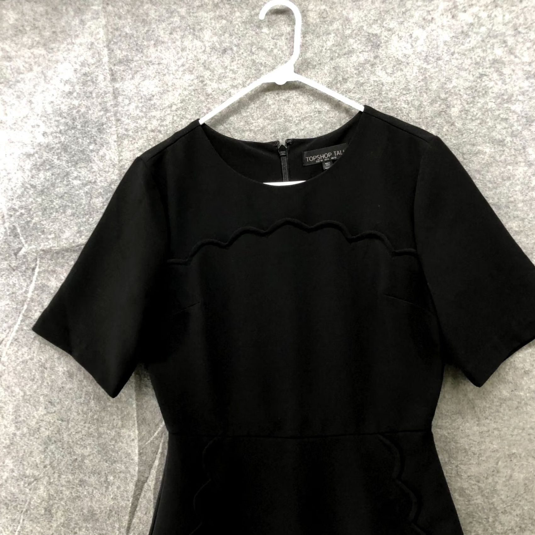Topshop TopShop Tall Black Mini Dress Size 6 Tall Short Sleeve A-Line Formal Party Size 28" / US 6 / IT 42 - 3 Thumbnail