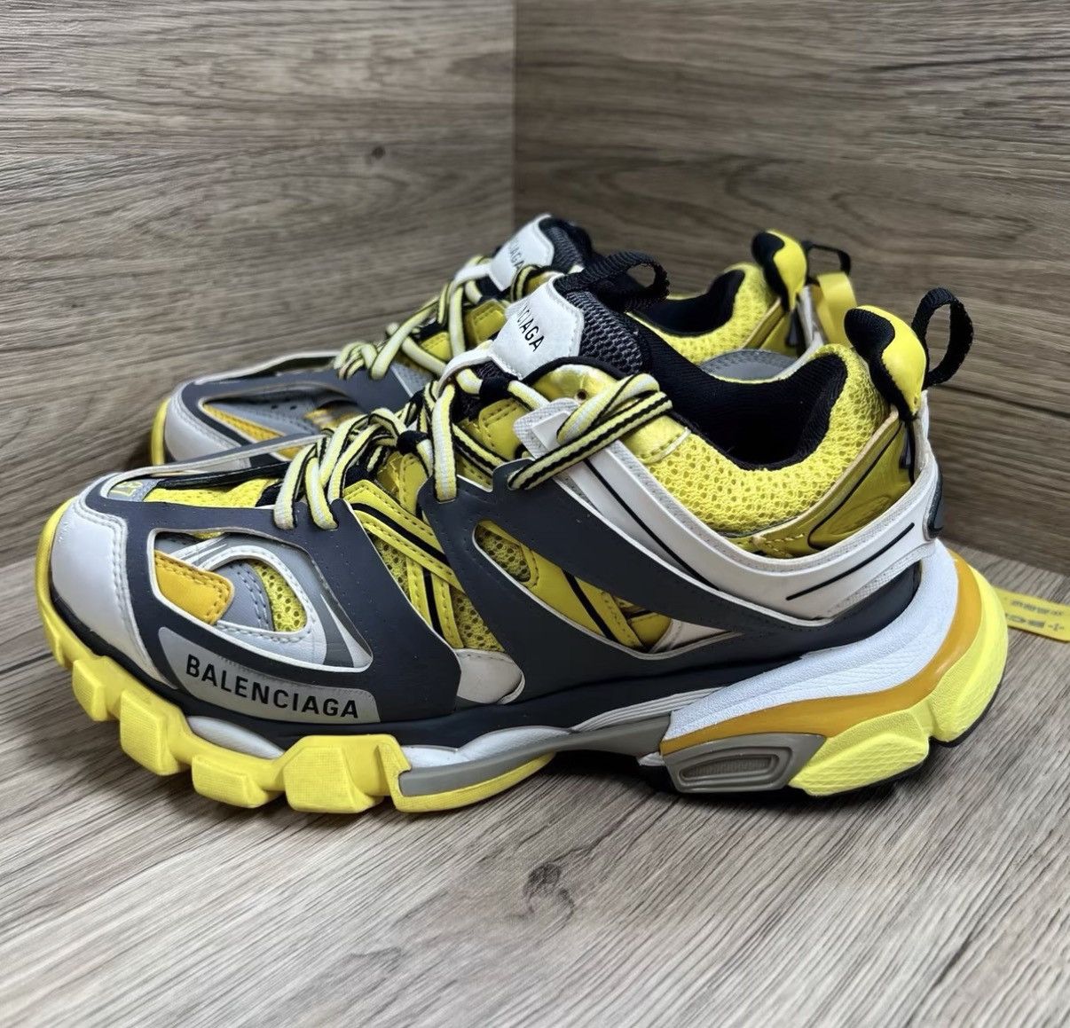 Balenciaga Balenciaga Track Grey & Yellow Dad Sneakers J41 Size US 7 / IT 37 - 1 Thumbnail