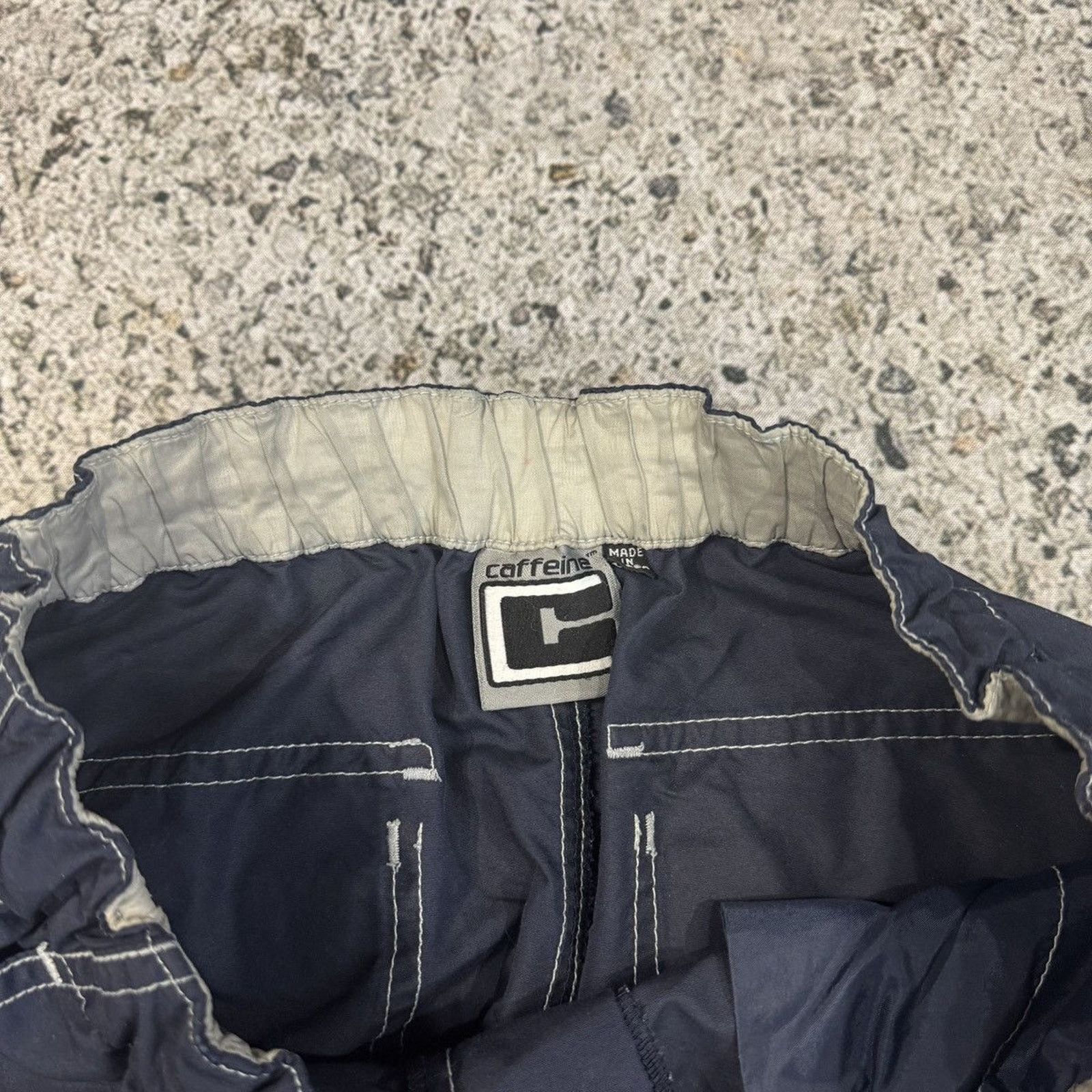 Vintage Y2K Caffeine Raver Nylon Multi Pocket Cargo Pant JNCO SKATER Size US 30 / EU 46 - 4 Thumbnail