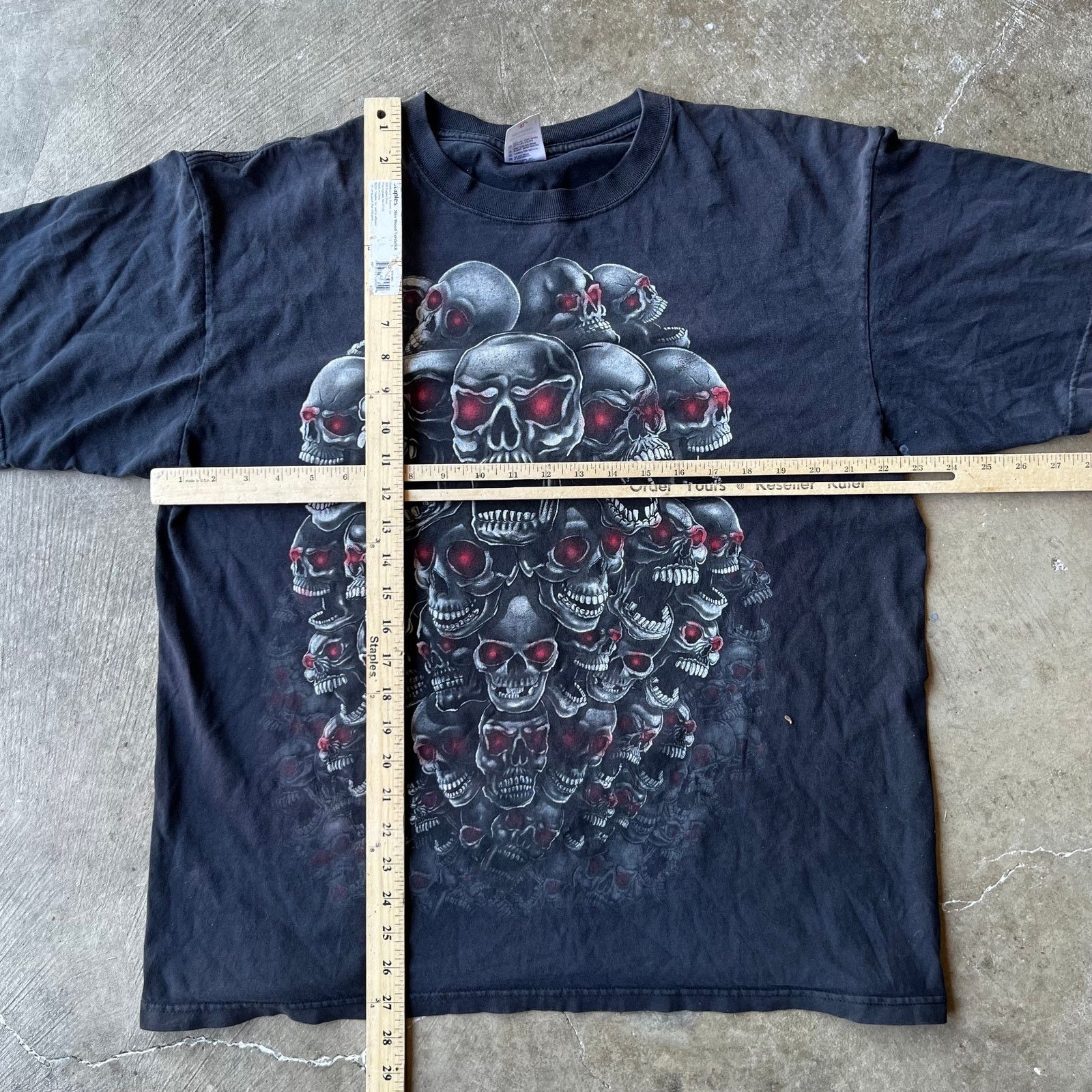 Vintage VINTAGE SKULLS BONES SHIRT Y2K GRUNGE AOP 00S SKATE MENS XL Size US XL / EU 56 / 4 - 4 Thumbnail