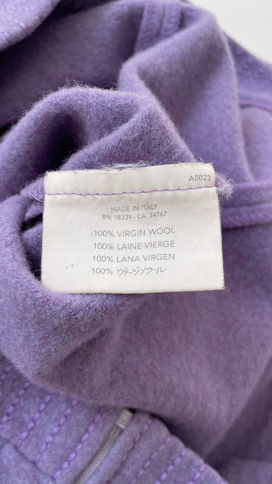Miu Miu A/W 1999 Violet Wool Zip Front Jacket Size S / US 4 / IT 40 - 9 Thumbnail
