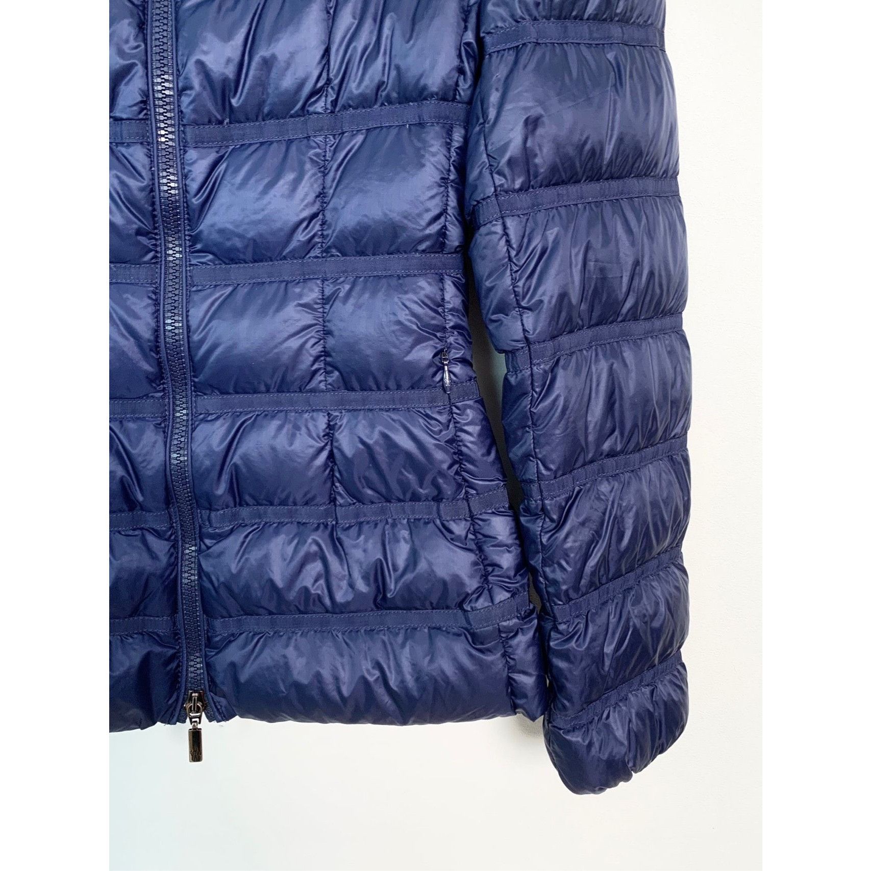 Moncler Moncler Womens Navy Blue Quilted Down Jacket With Stand Coll Size XS / US 0-2 / IT 36-38 - 4 Thumbnail