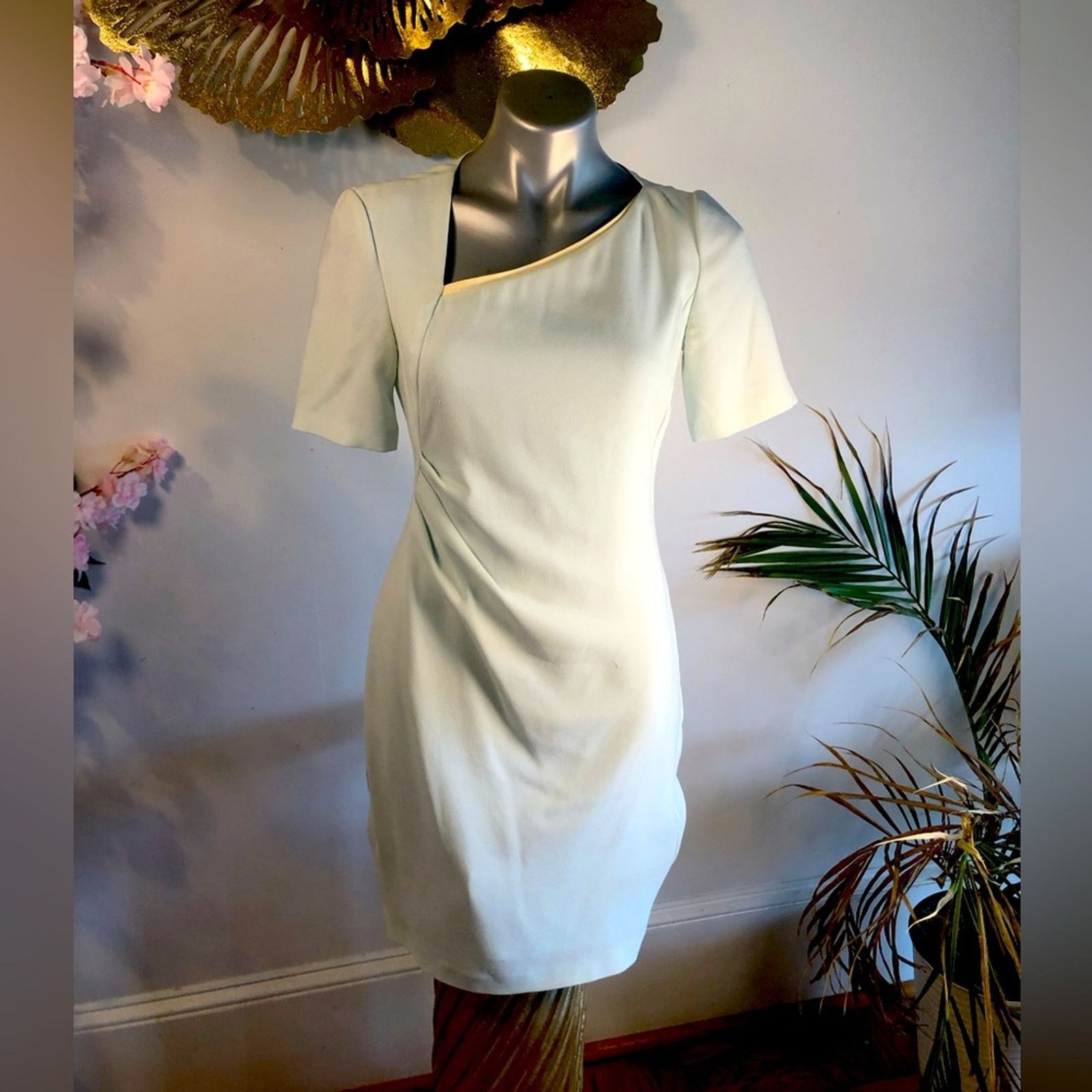 Elie Tahari Dress Elli Tahari blue green asymetrical front cut Size S / US 4 / IT 40 - 1 Thumbnail