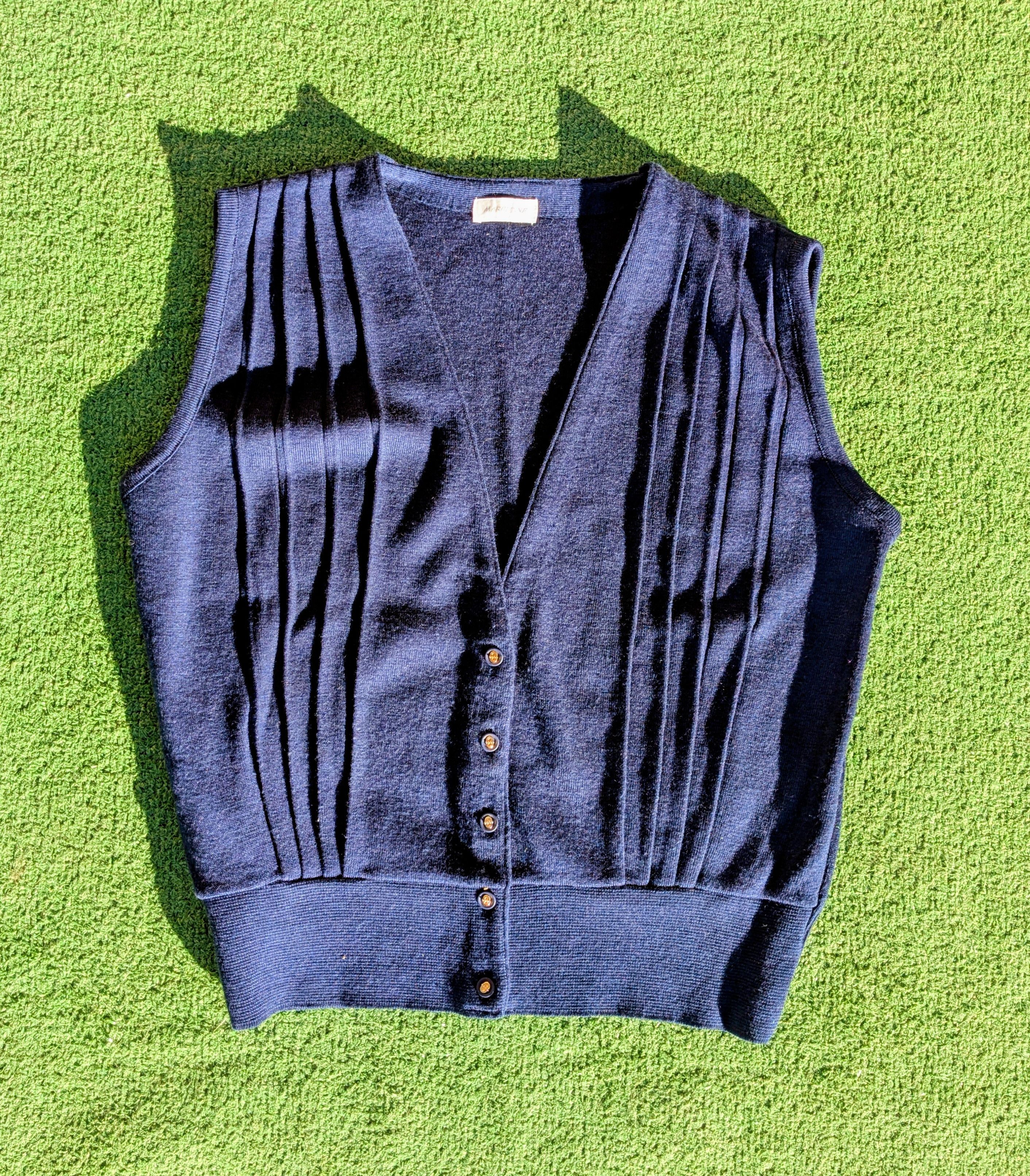 Other Japanese Ridged Marulinne Button Acrylic/Wool Sweater Vest Size M / US 6-8 / IT 42-44 - 5 Thumbnail