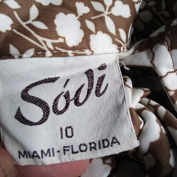 Other Vintage Sodi Floral Polyester Disco Shirt Short Sleeve Size M / US 6-8 / IT 42-44 - 3 Thumbnail